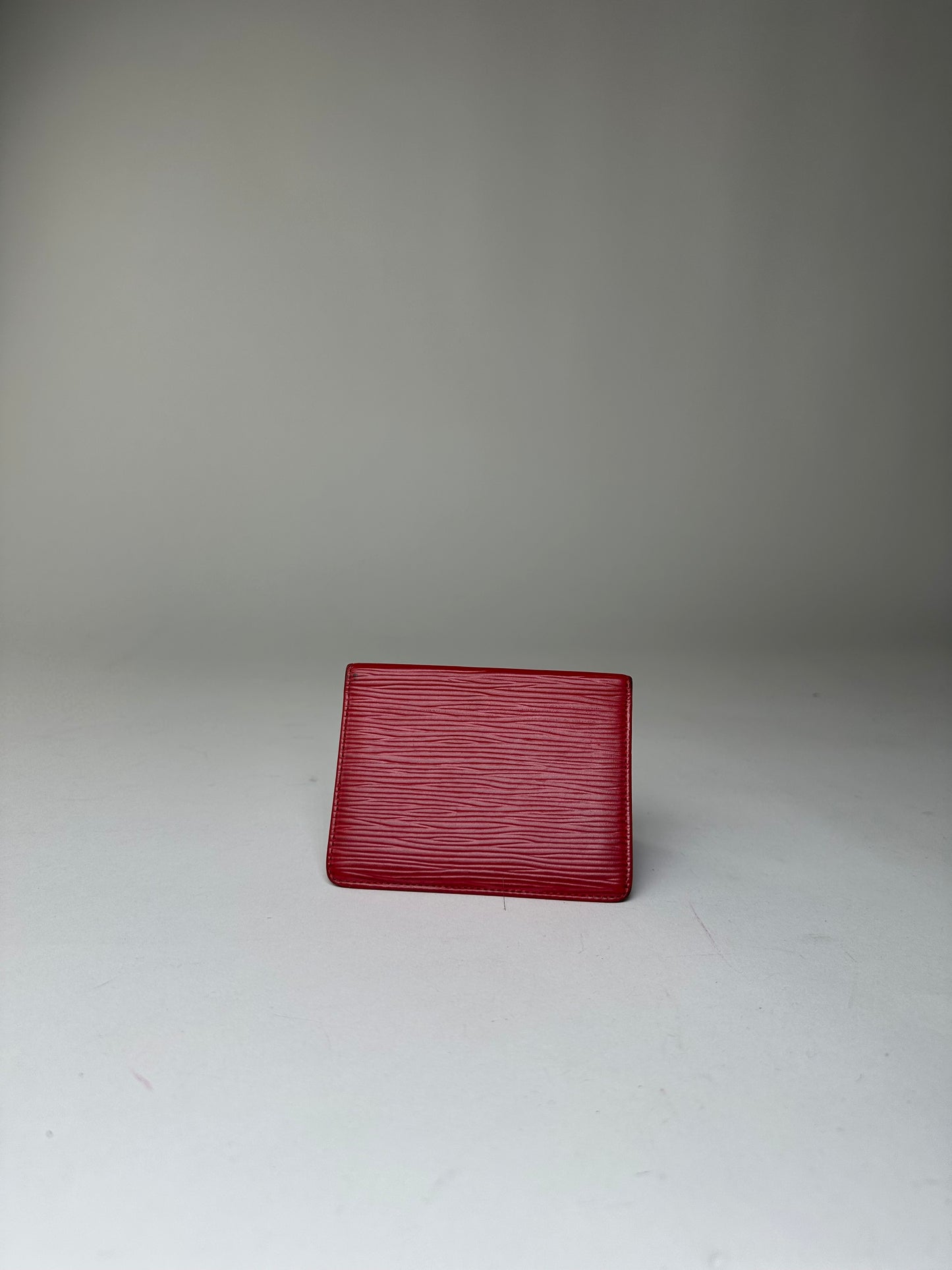 Vintage Louis Vuitton Epi Leather Card Holder Red