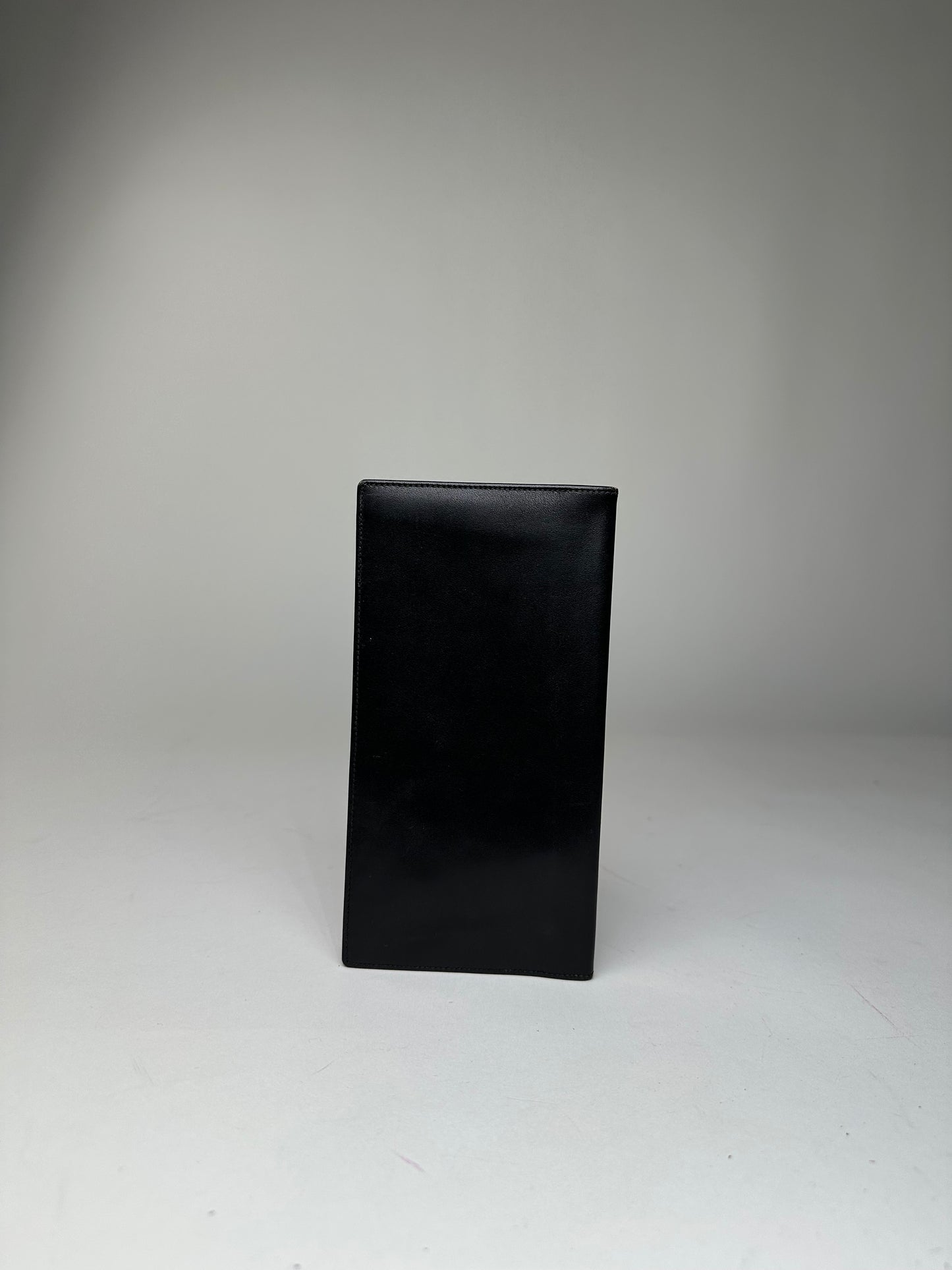 Vintage Givenchy 4G Logo Leather Long Wallet Black