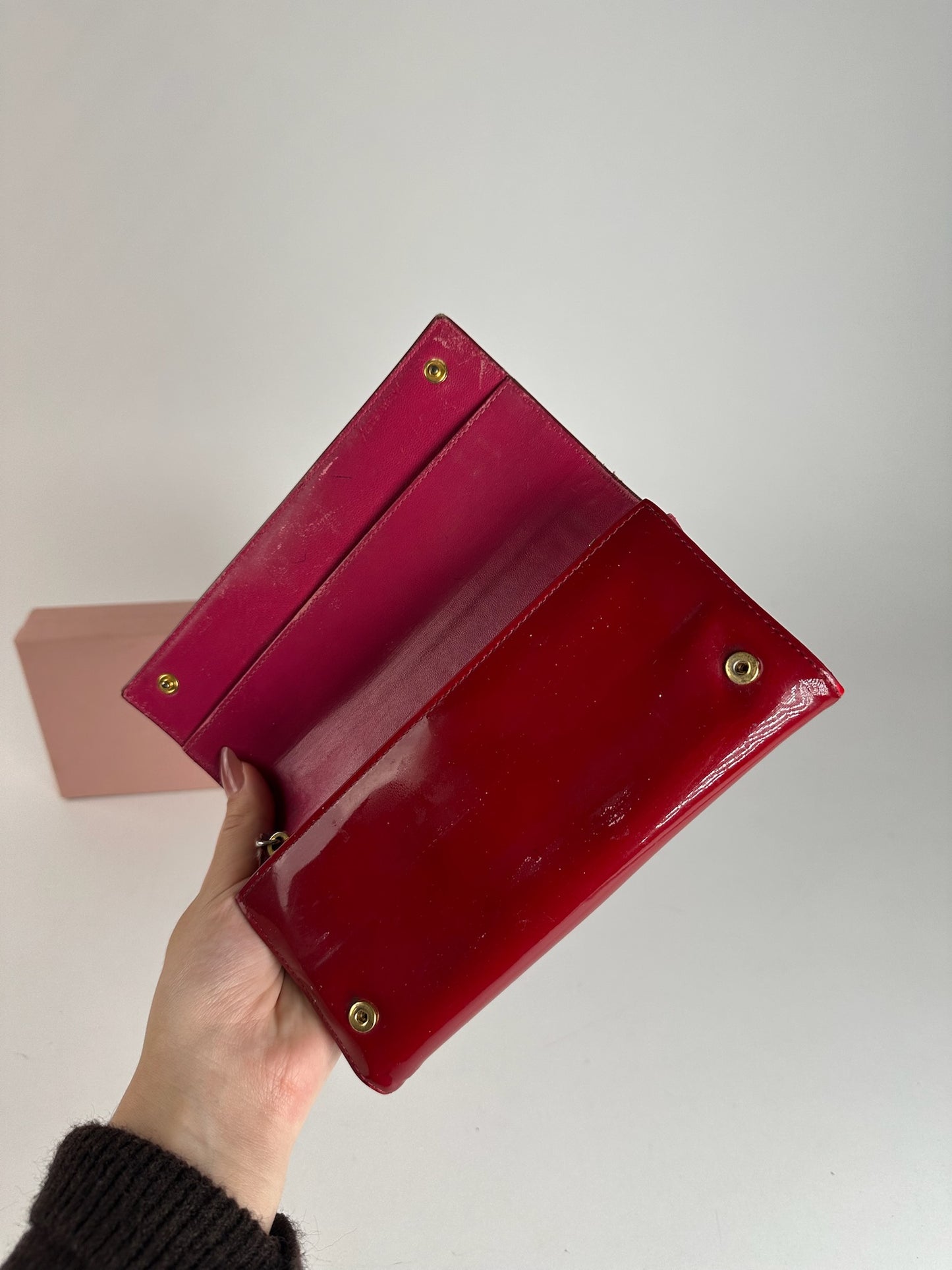 Vintage Miu Miu Patent Leather wallet pink