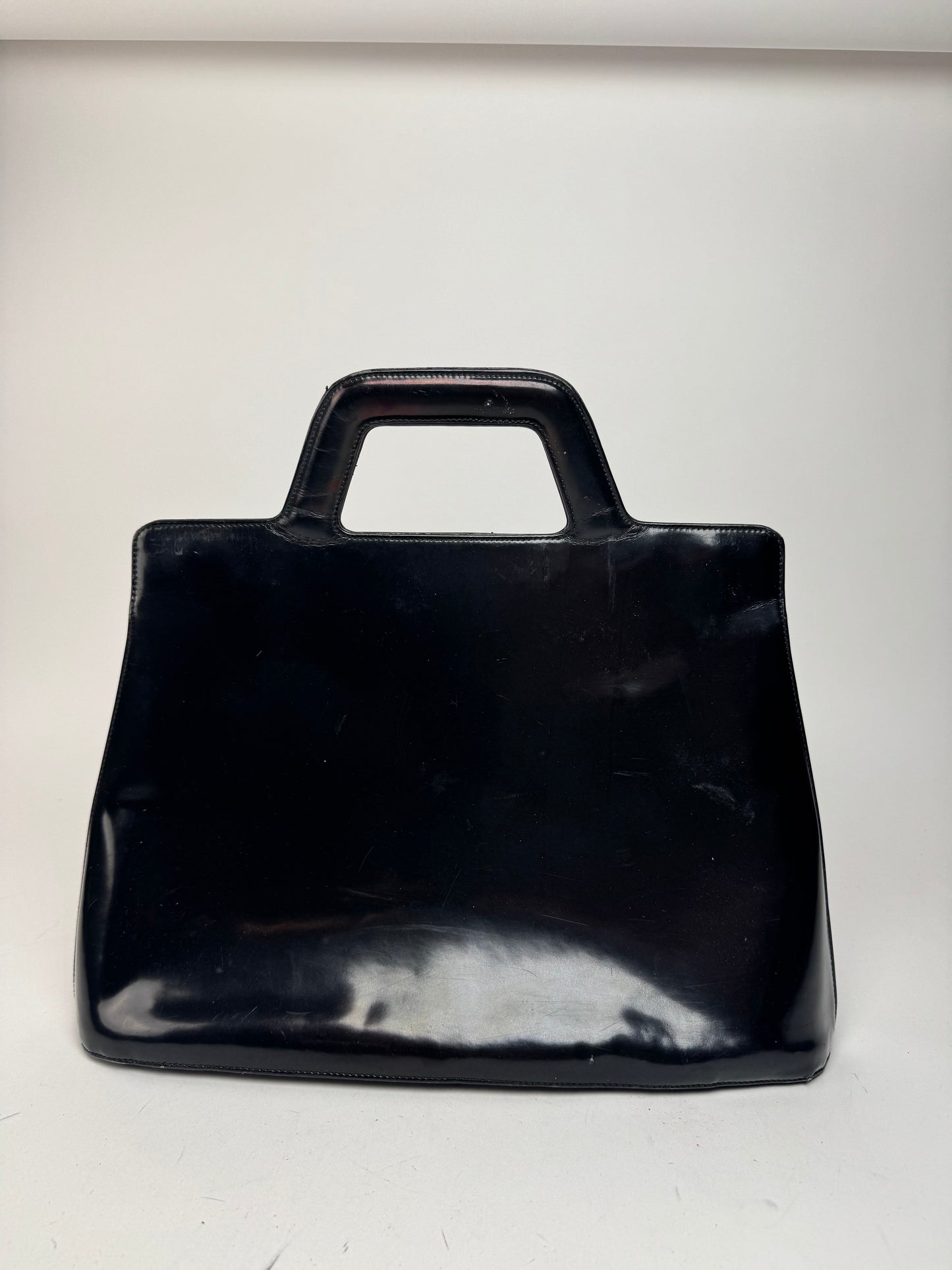 Vintage Salvatore Ferragamo Patent Leather Bag black