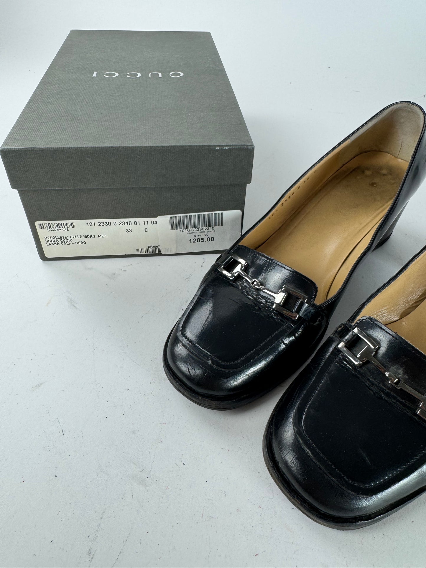 Vintage Gucci Patent Leather Pumps Black