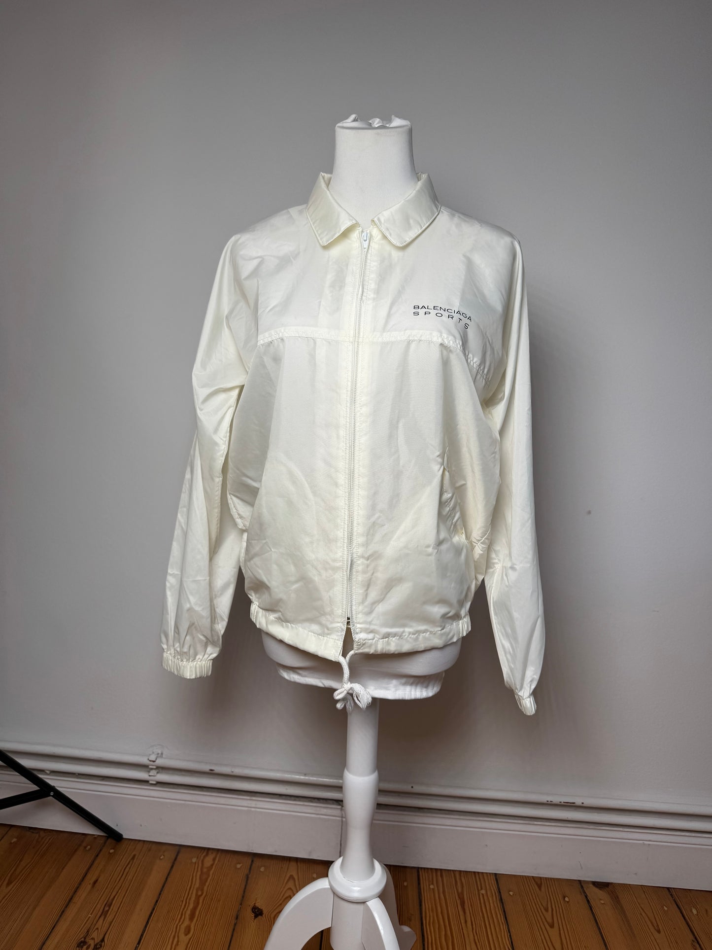 Vintage Balenciaga Polyester Blouson White M