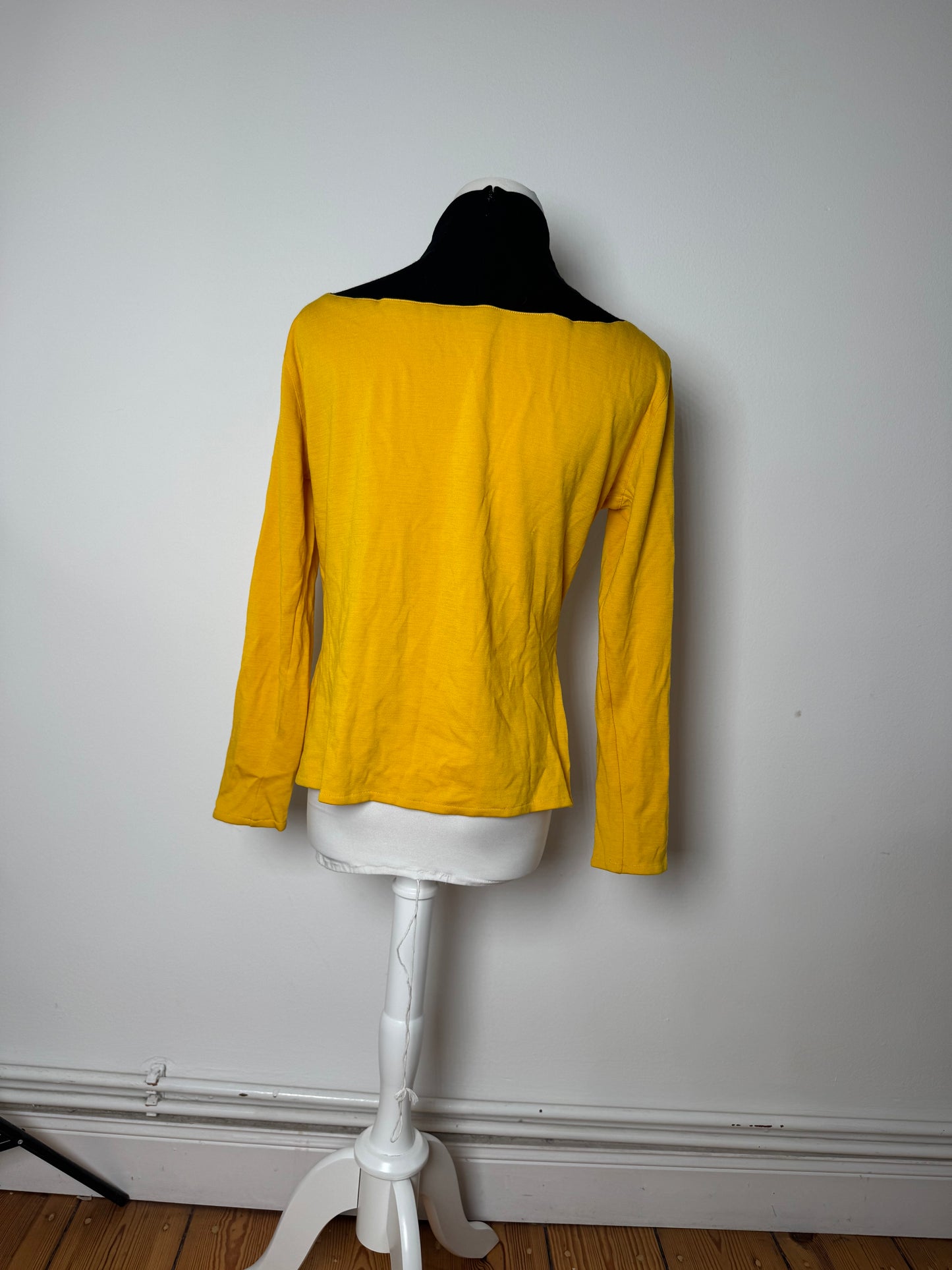 Vintage Dior Turtleneck Sweater Black Yellow M