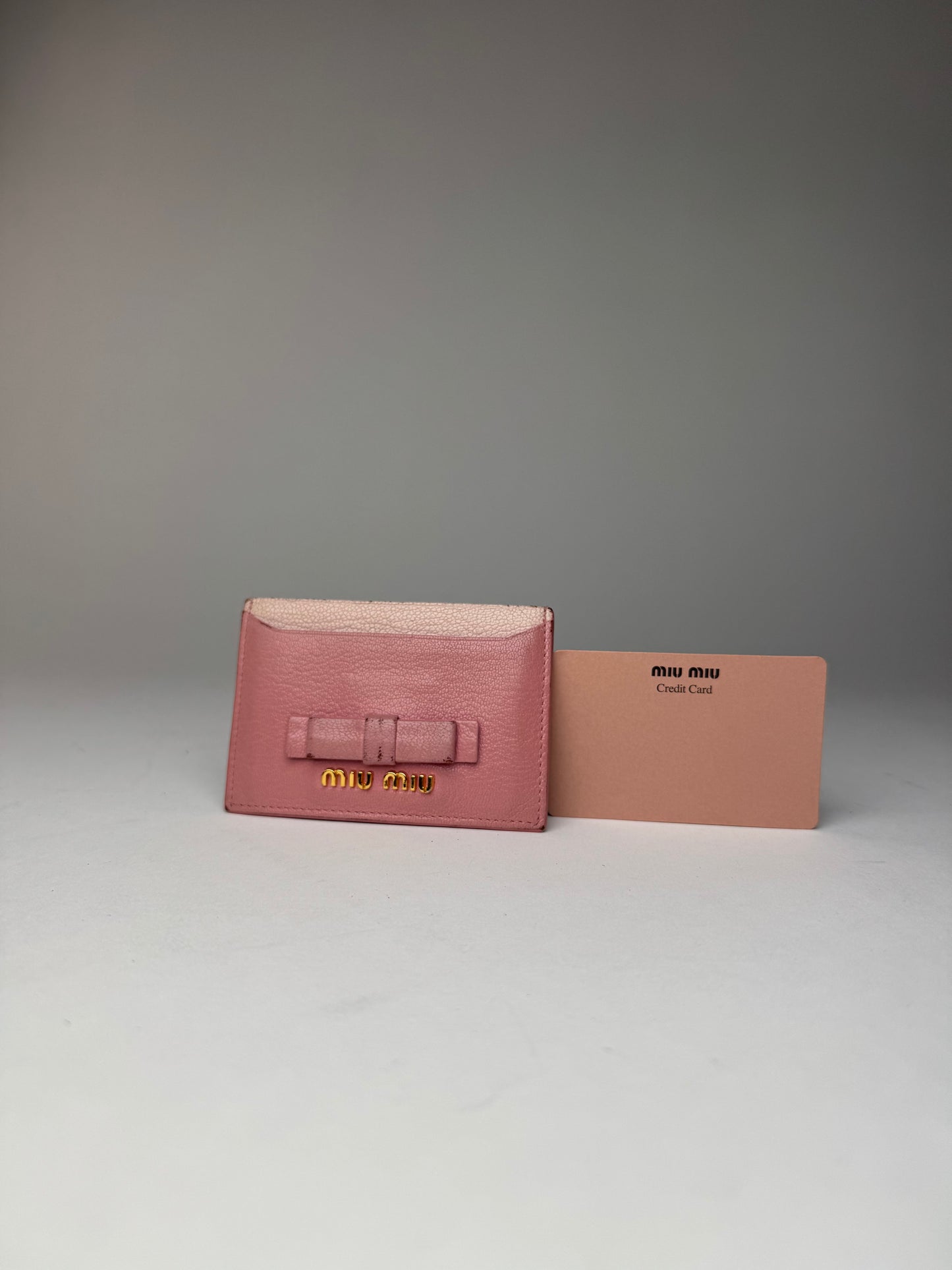 Vintage Miu Miu Leather card Holder Pink