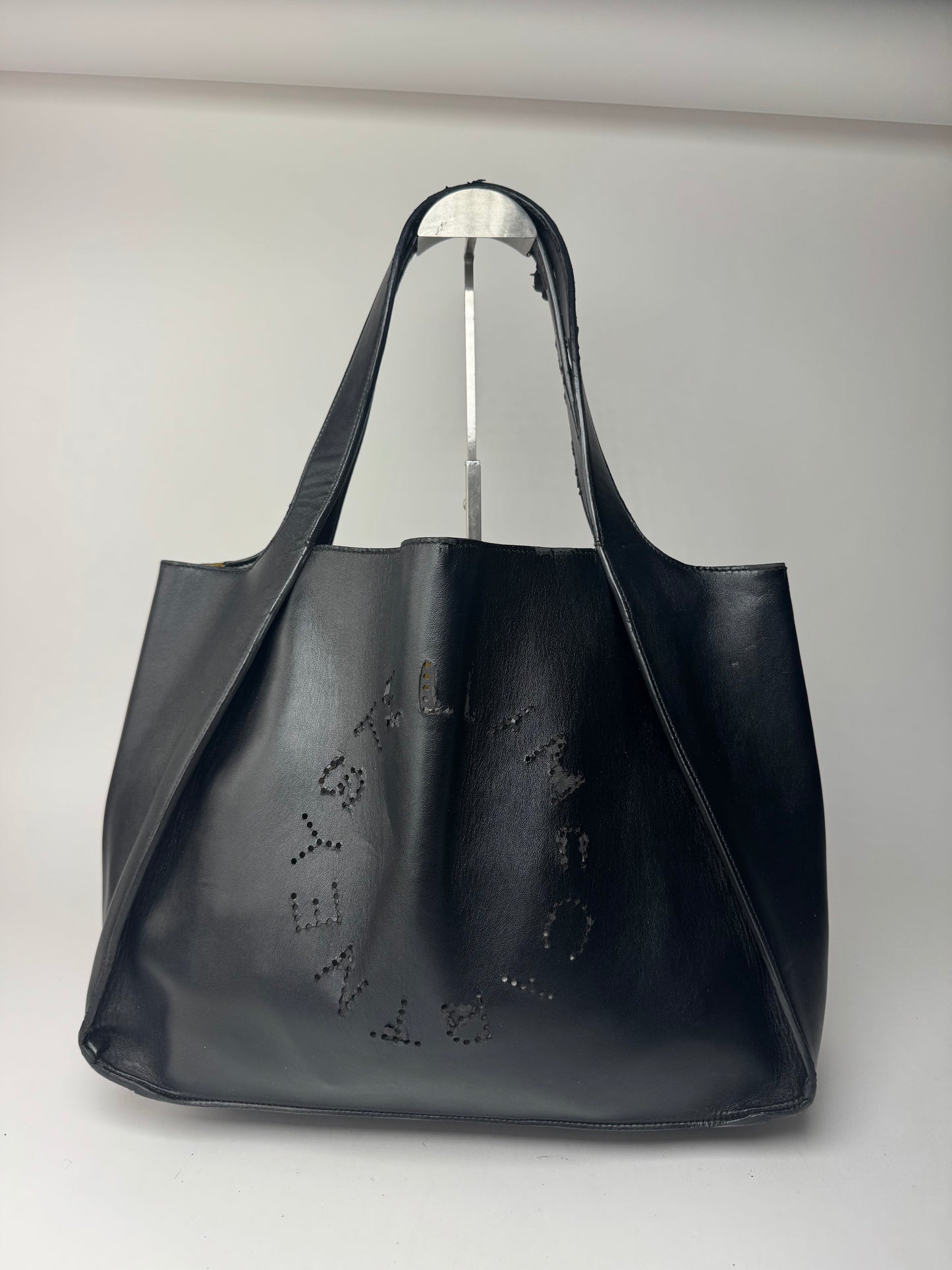 Vintage Stella Mc Cartney Vega Leather shopper black