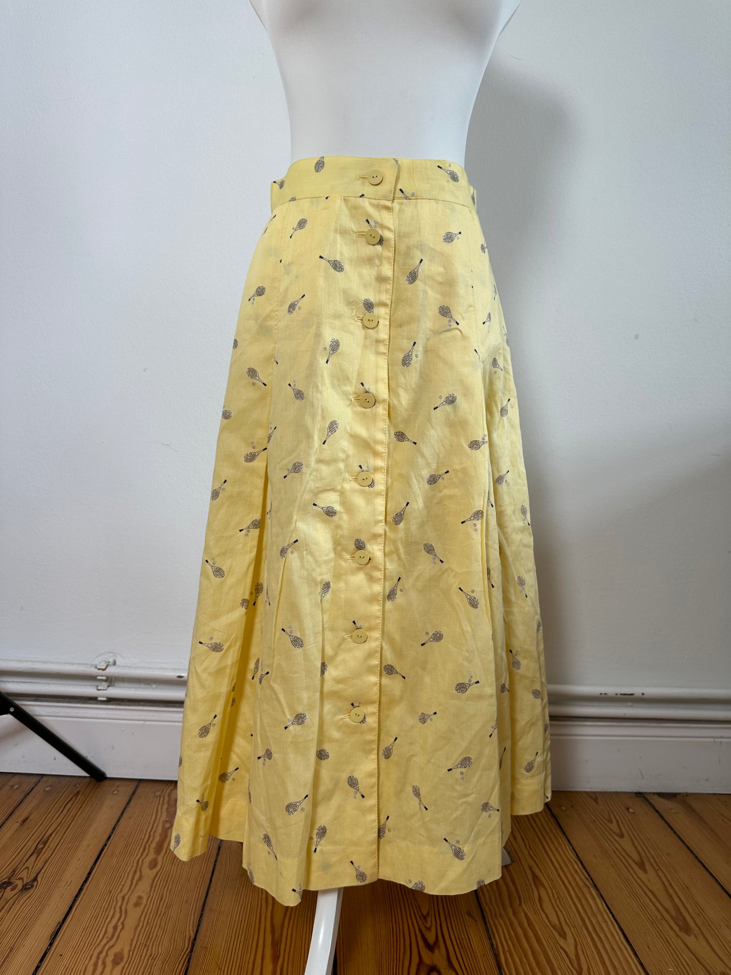 Vintage Chloe Silk Blend Floral Skirt Yellow c. 2000