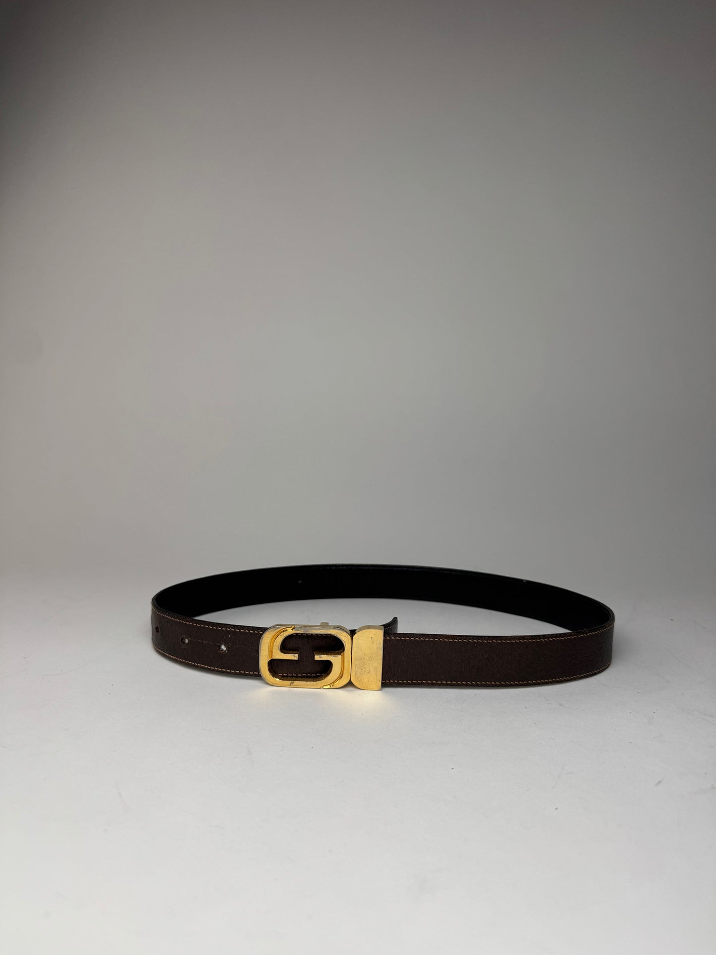 Vintage Gucci Leather Belt Brown
