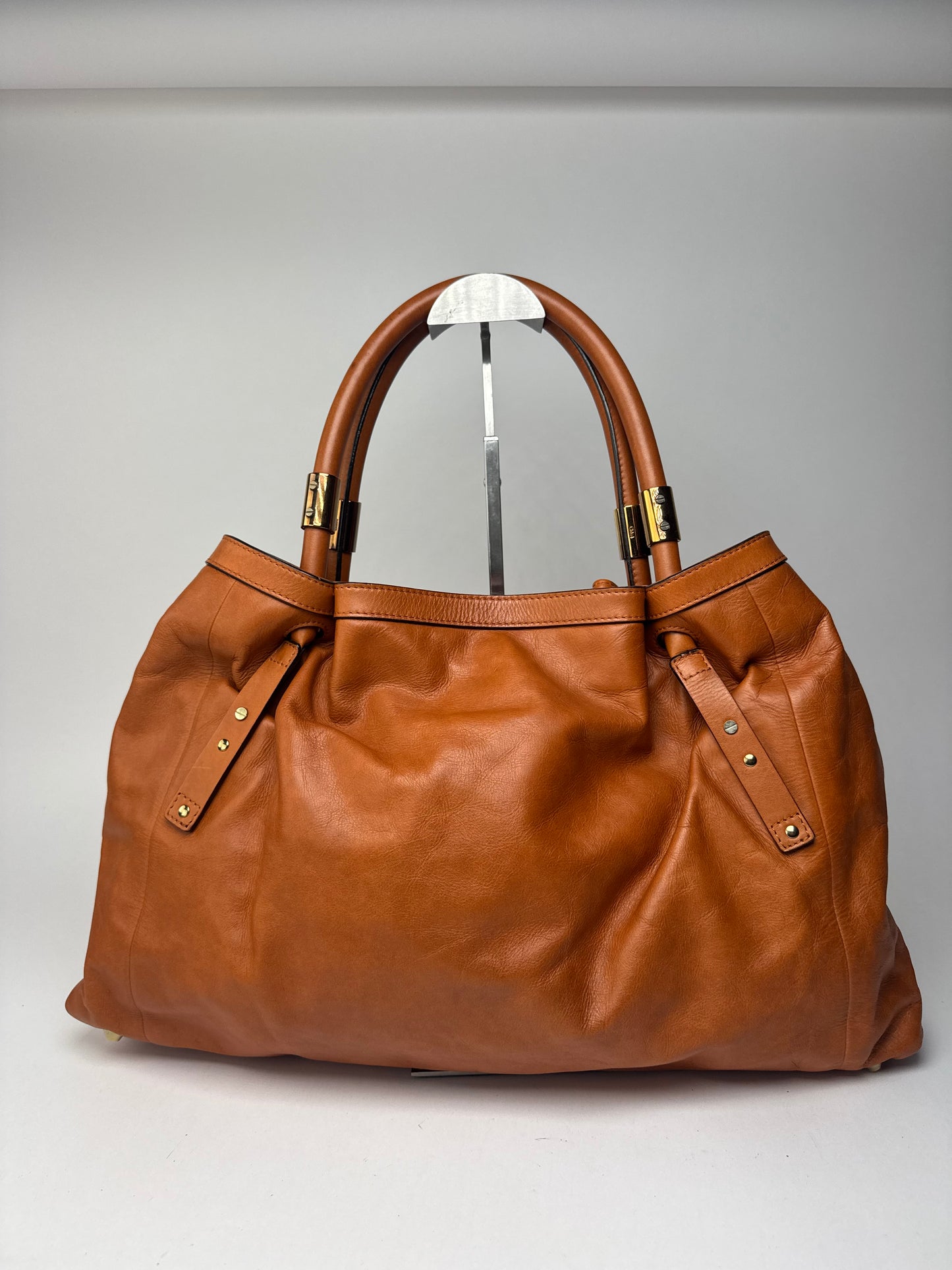 Sac en cuir vintage Chloé orange marron