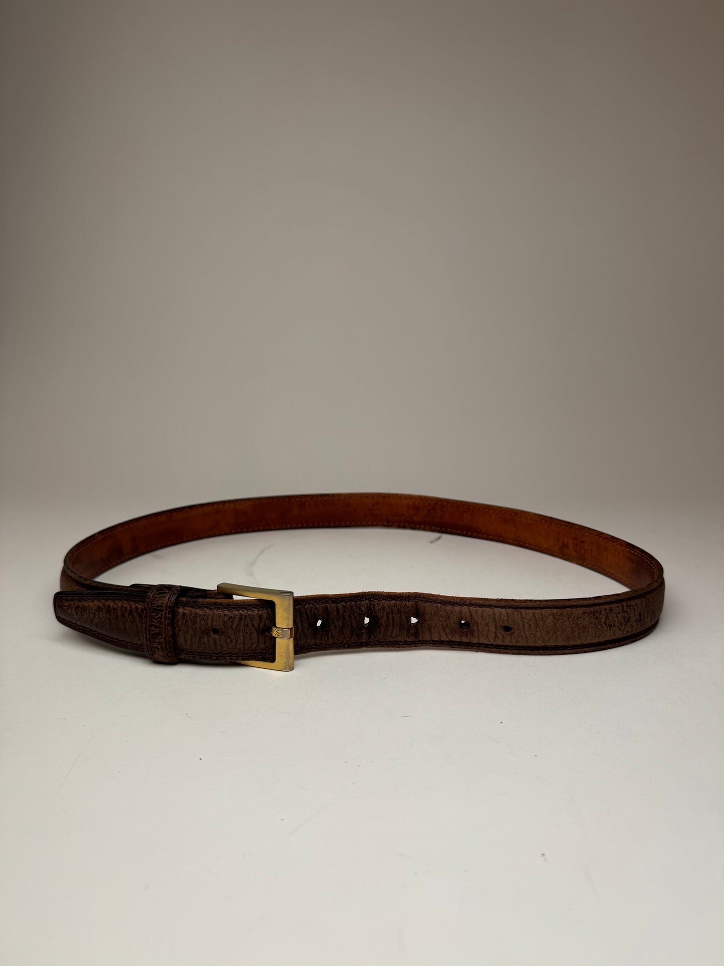 Vintage Loewe Madrid Leather belt brown