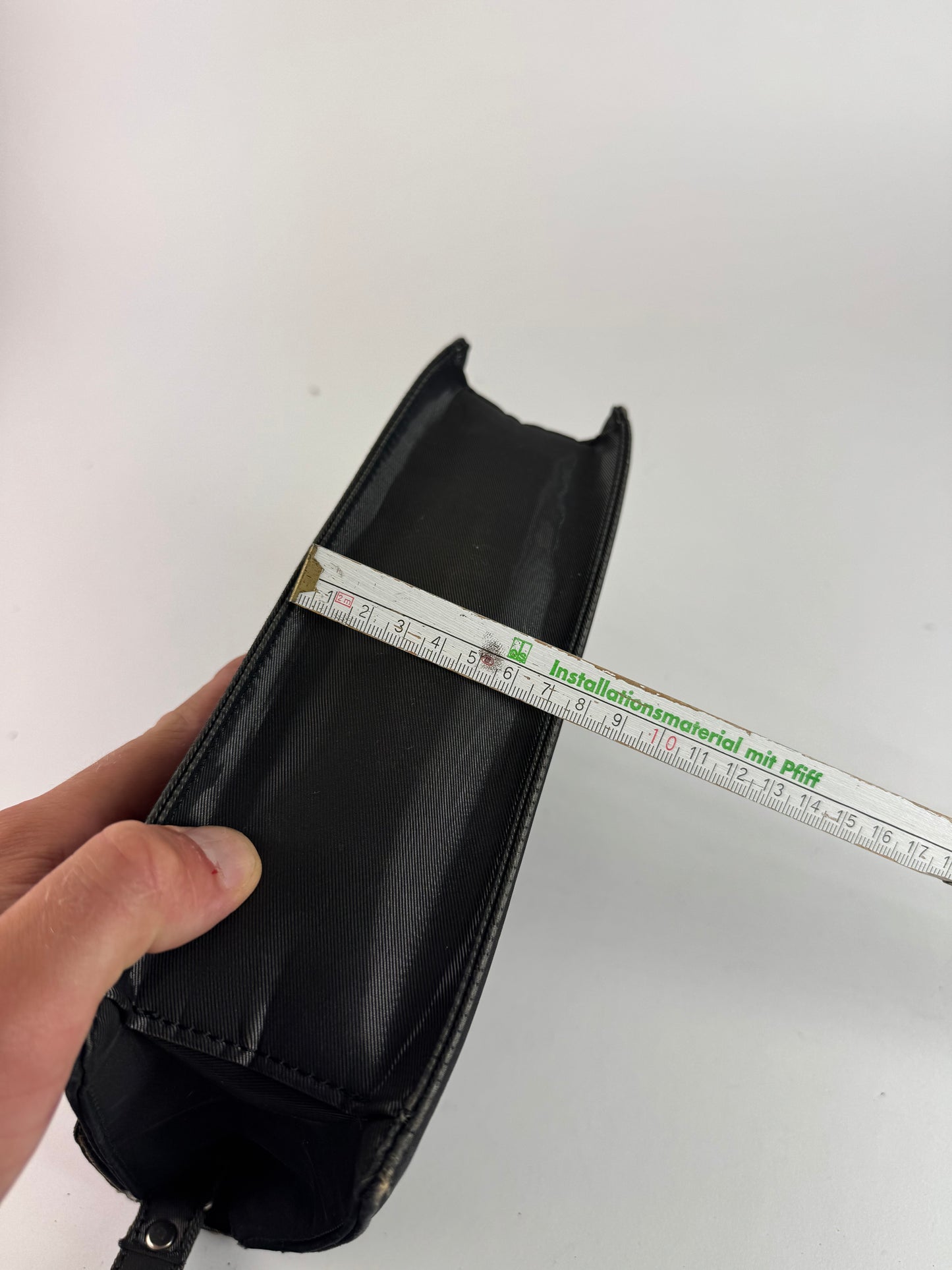 Pochette vintage en toile noire Jean Paul Gaultier