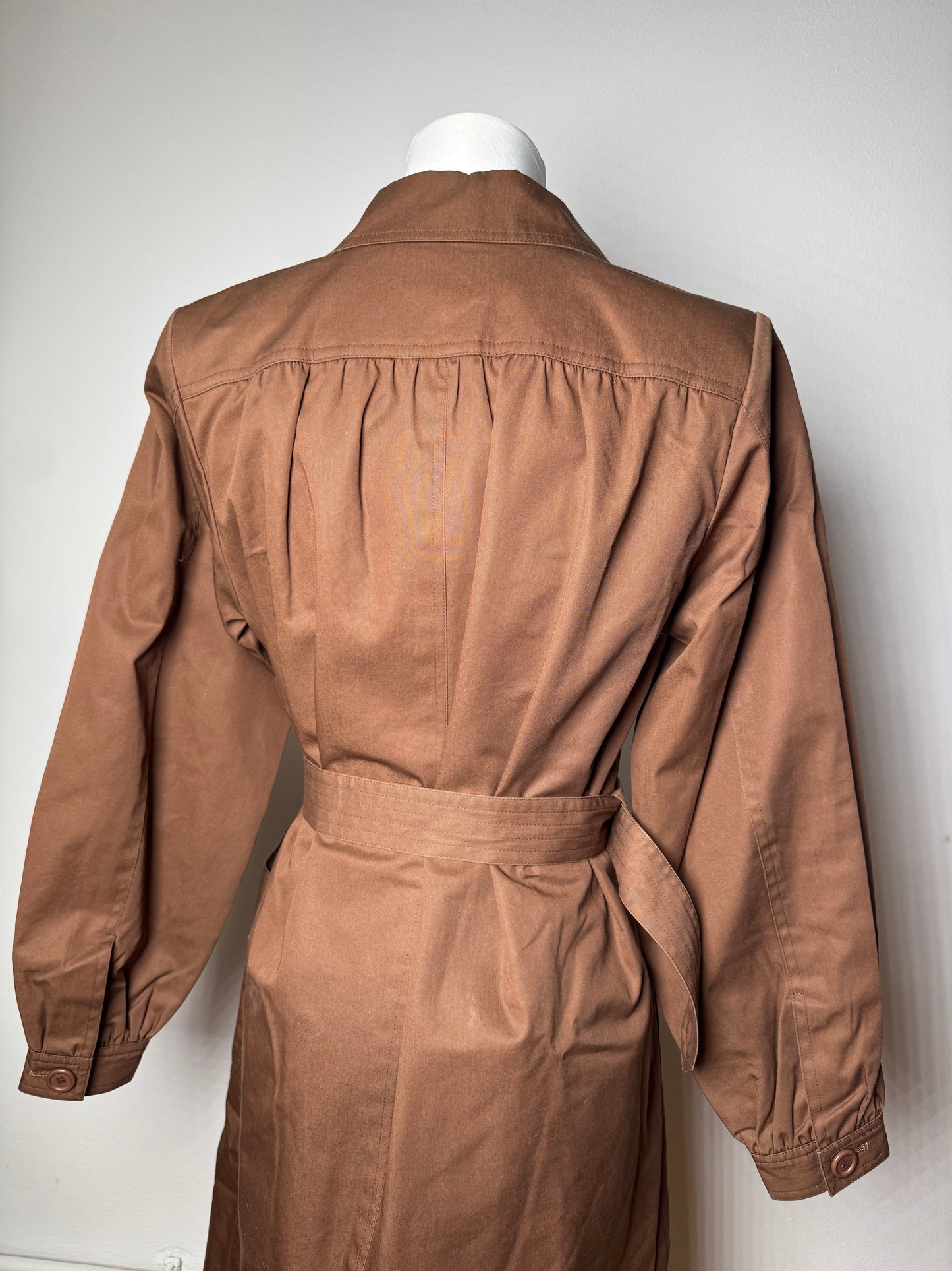 Vintage Yves Saint Laurent Canvas Trenchcoat Brown M