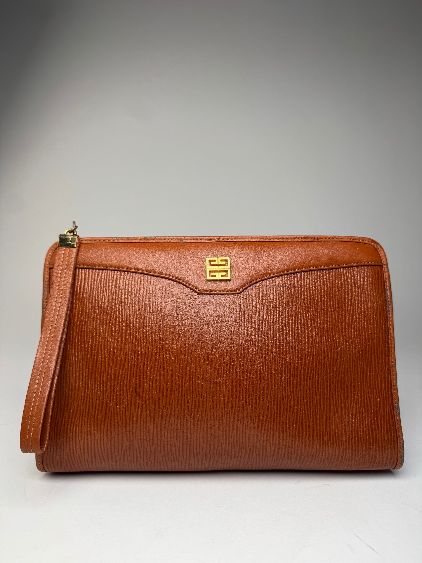 Vintage Givenchy Leather Clutch Brown