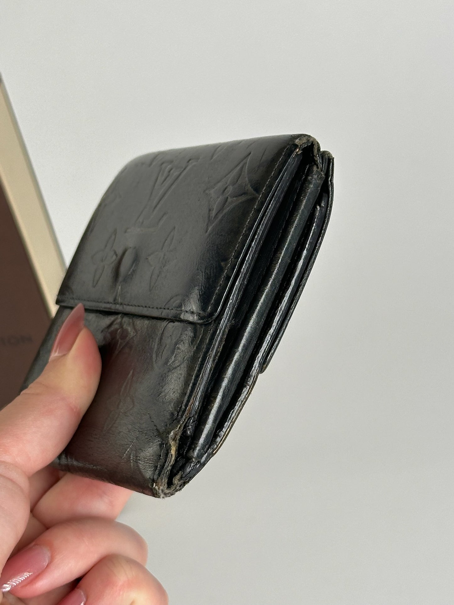 Vintage Louis Vuitton Vernis Leather wallet black