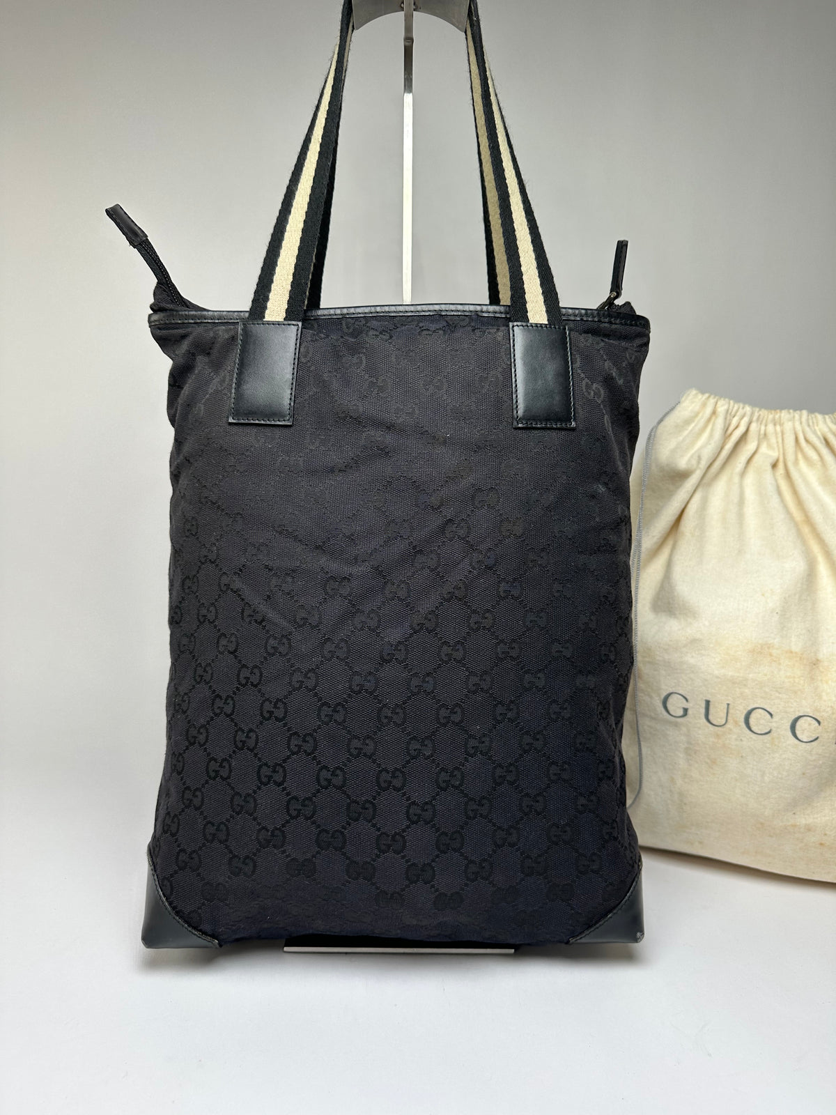 Vintage Gucci GG Canvas Tote Early 2000s Black