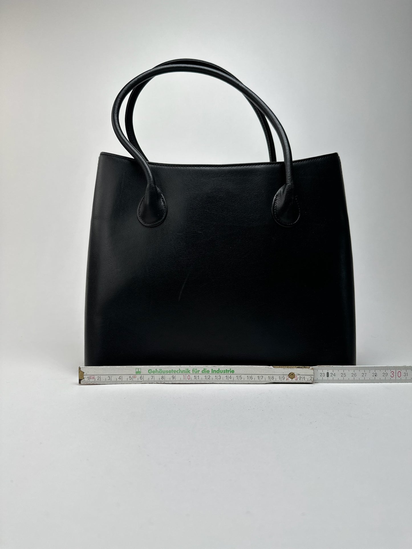 Vintage Issey Miyake leather bag black
