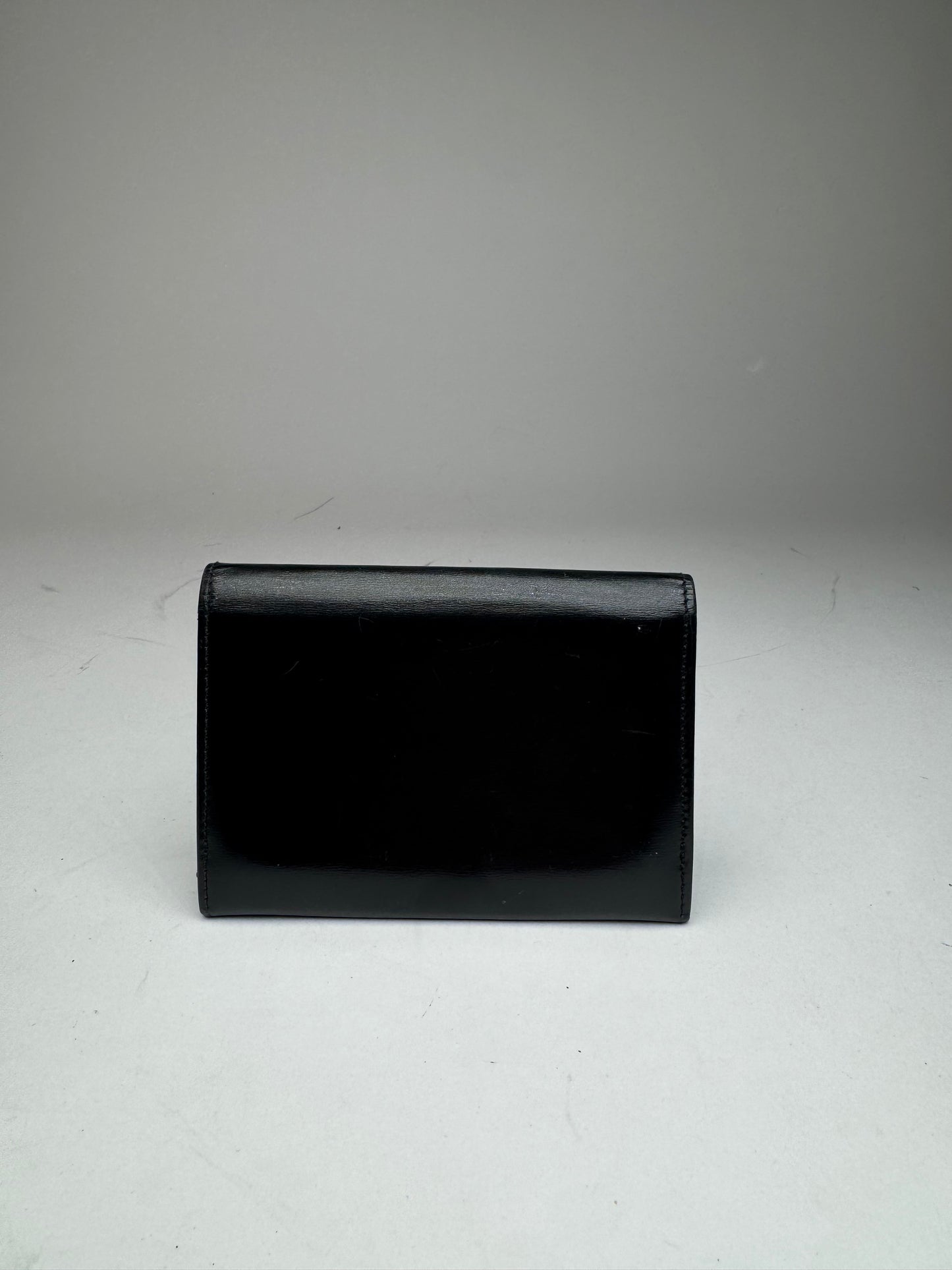 Vintage Cartier Patent Leather Card Holder Black