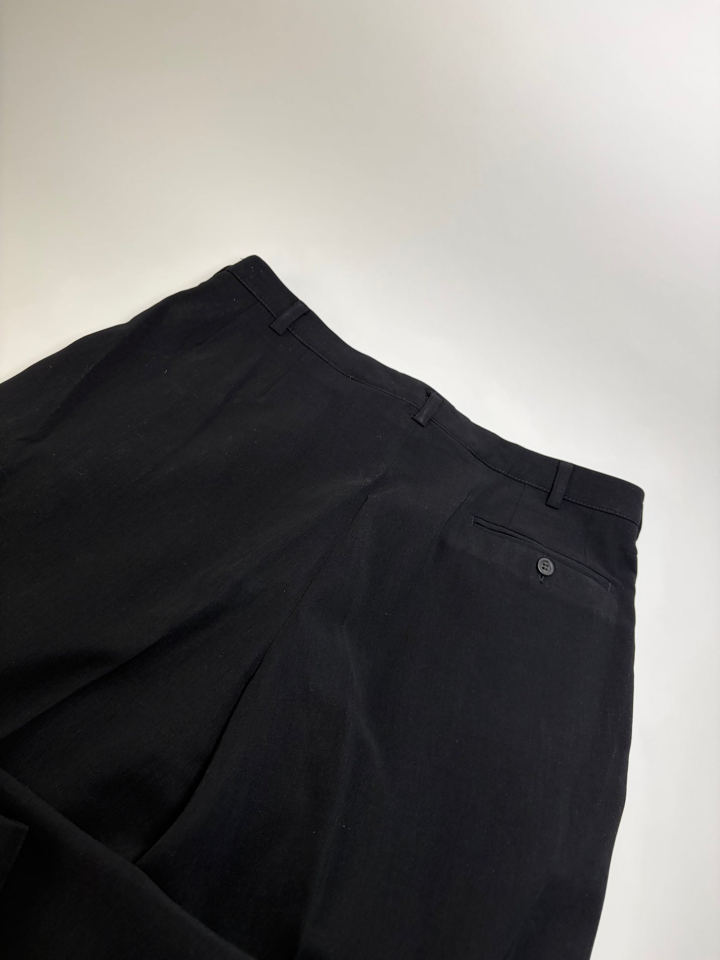 Vintage Versace Men's Wool Blend Suit Black XL