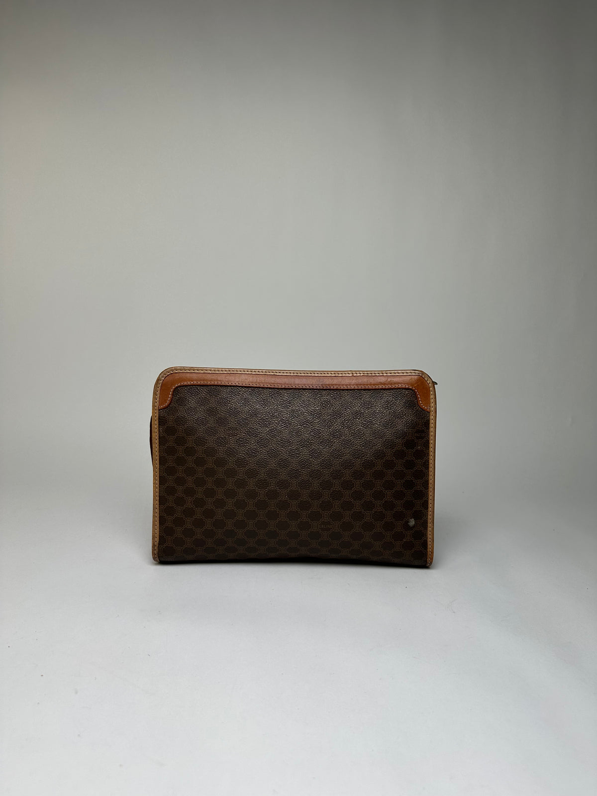 Vintage Celine Macadam Canvas Bifold Wallet Late 1980s Brown