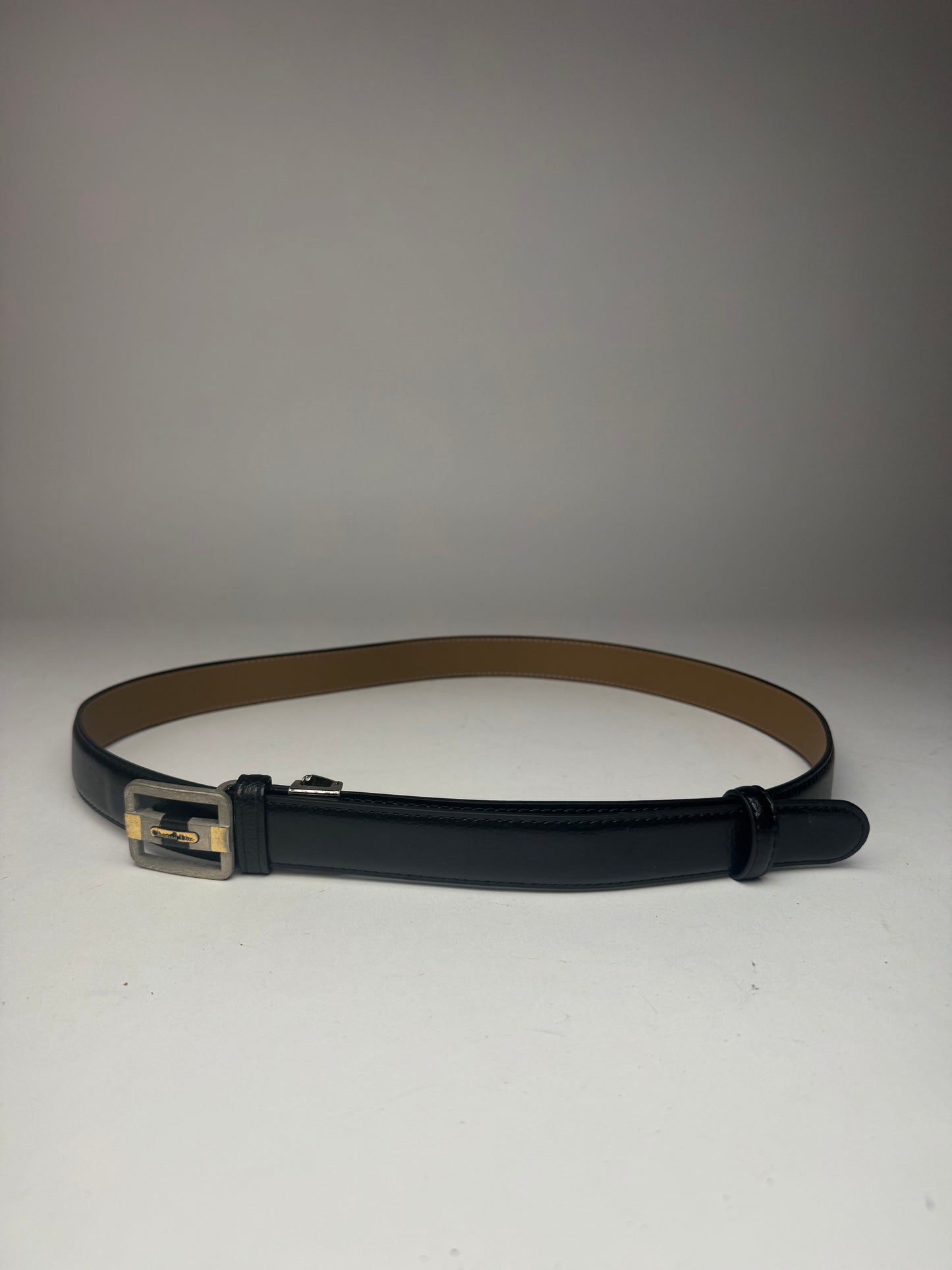 Vintage Dior leather belt black