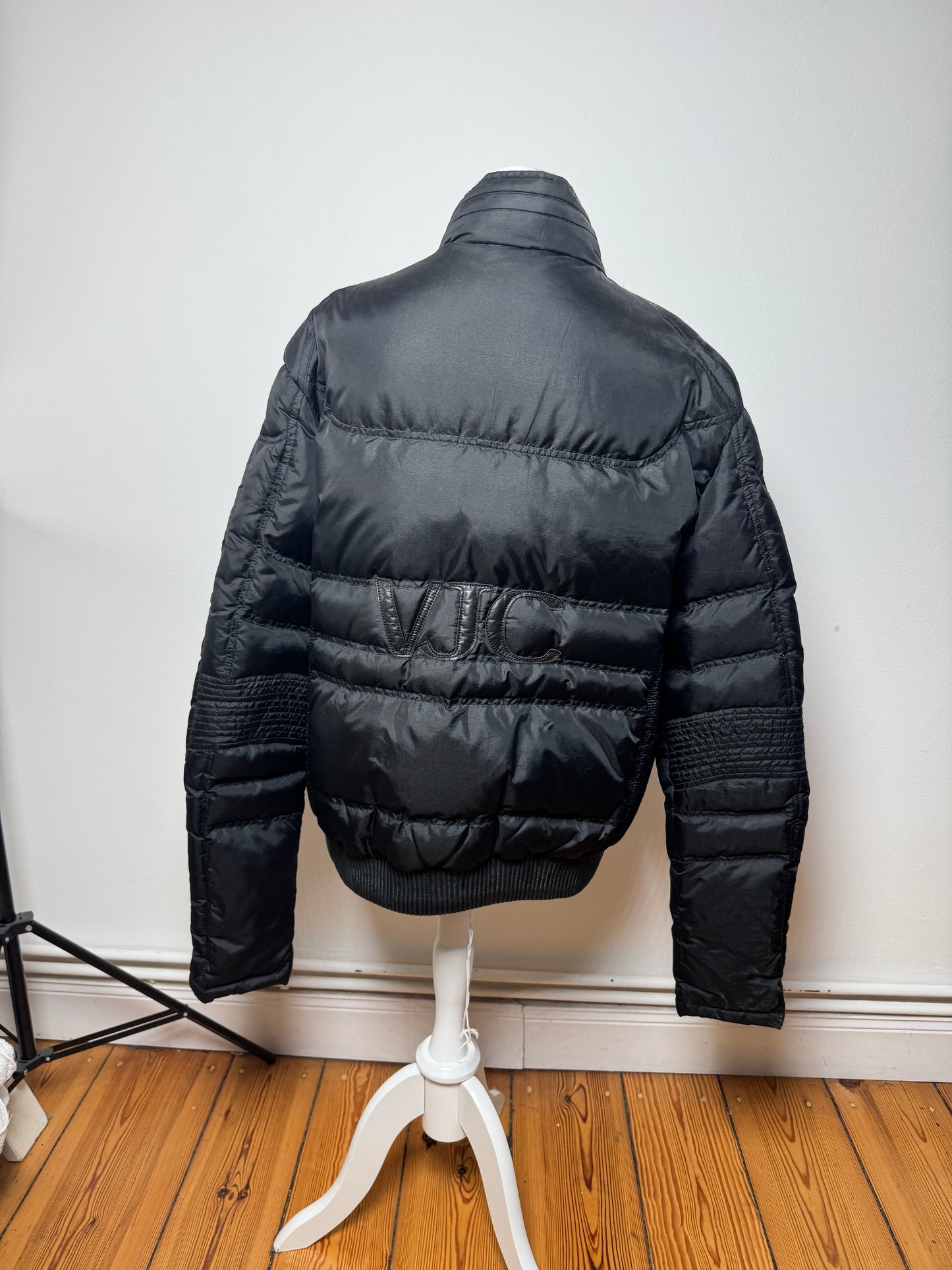 Vintage Versace Mens Puffer Jacket Black XXL