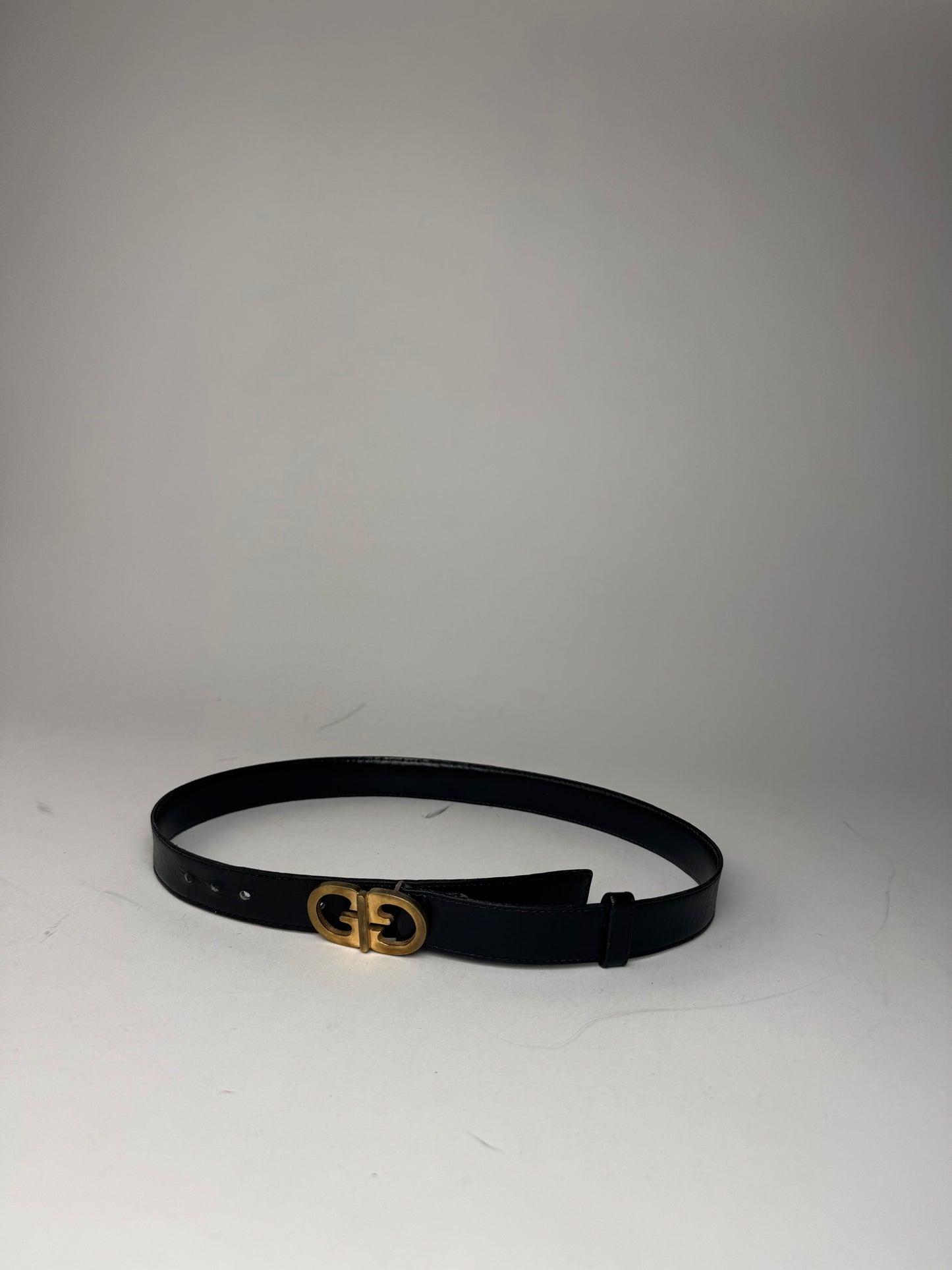 Vintage Gucci Leather Belt Black