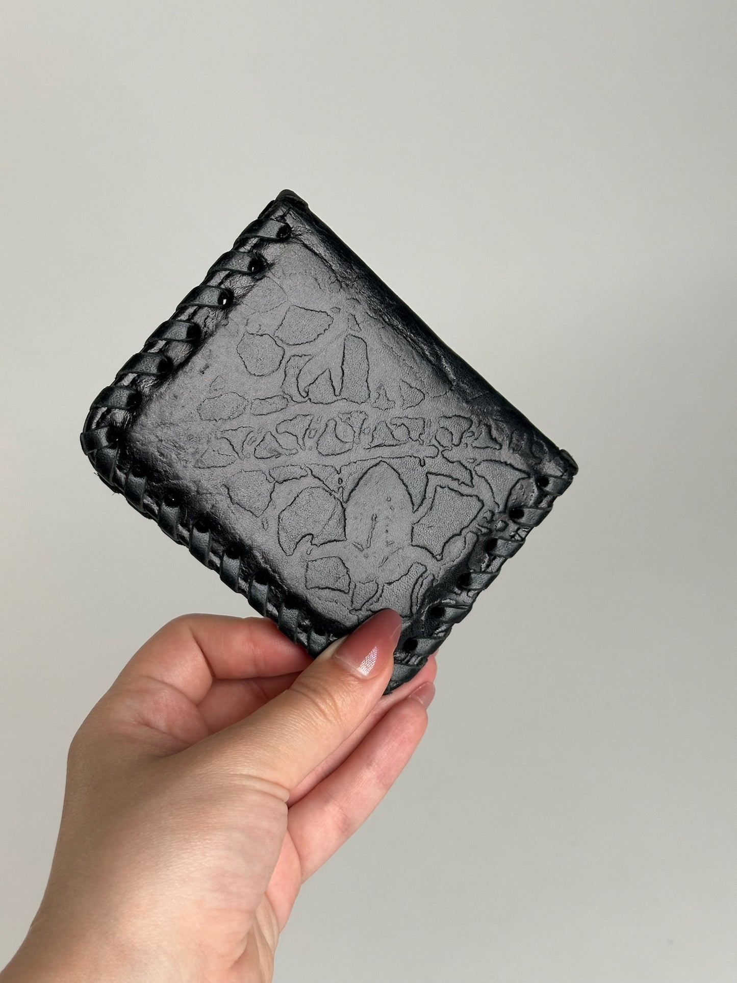 Porte-cartes vintage en cuir noir Vivienne Westwood