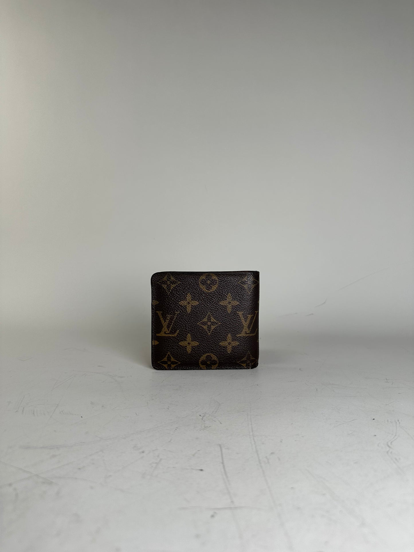 Vintage Louis Vuitton Monogram Canvas Wallet Brown Gold