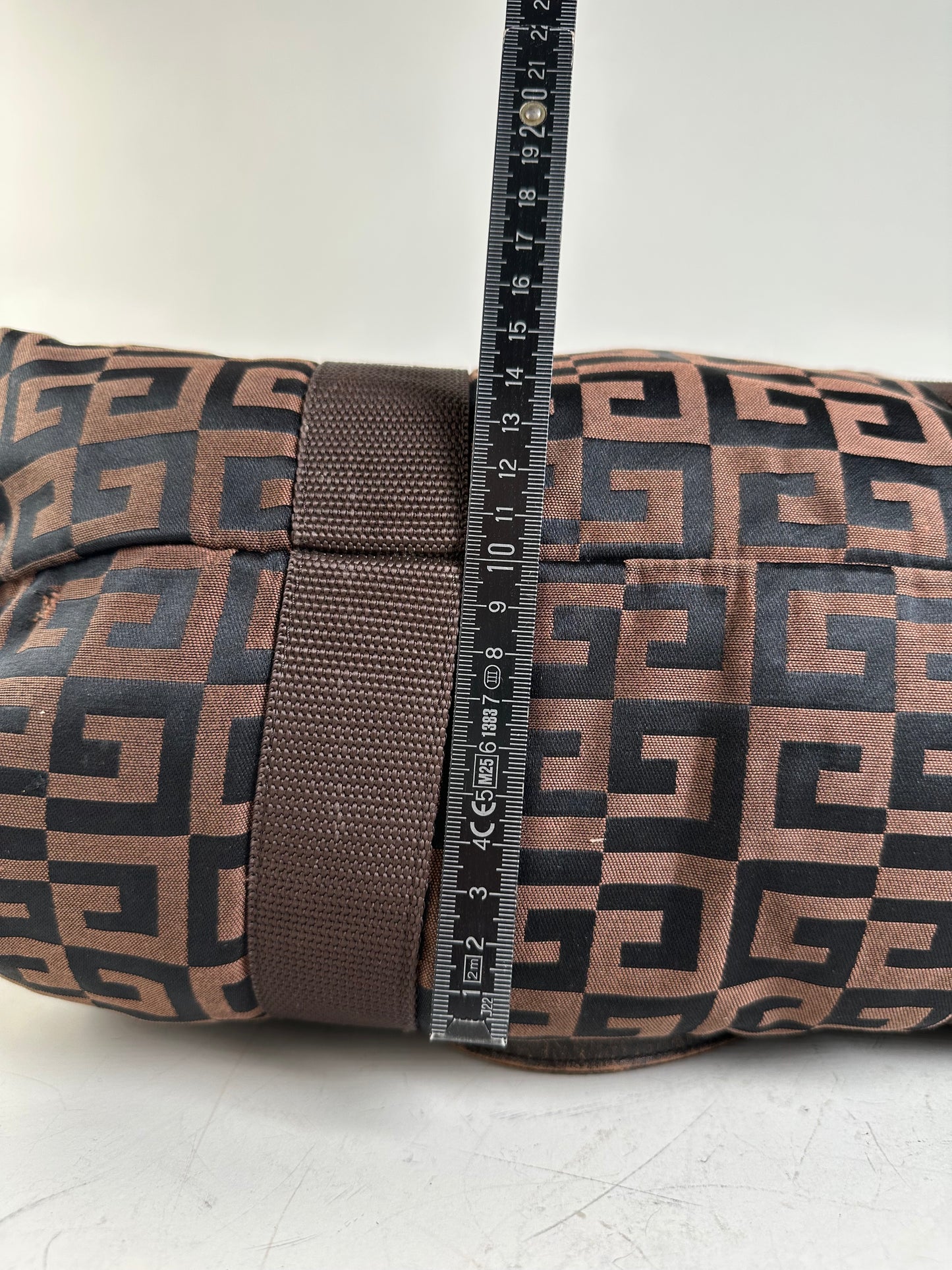 Vintage Givenchy 4G Logo Nylon Tote Brown Black