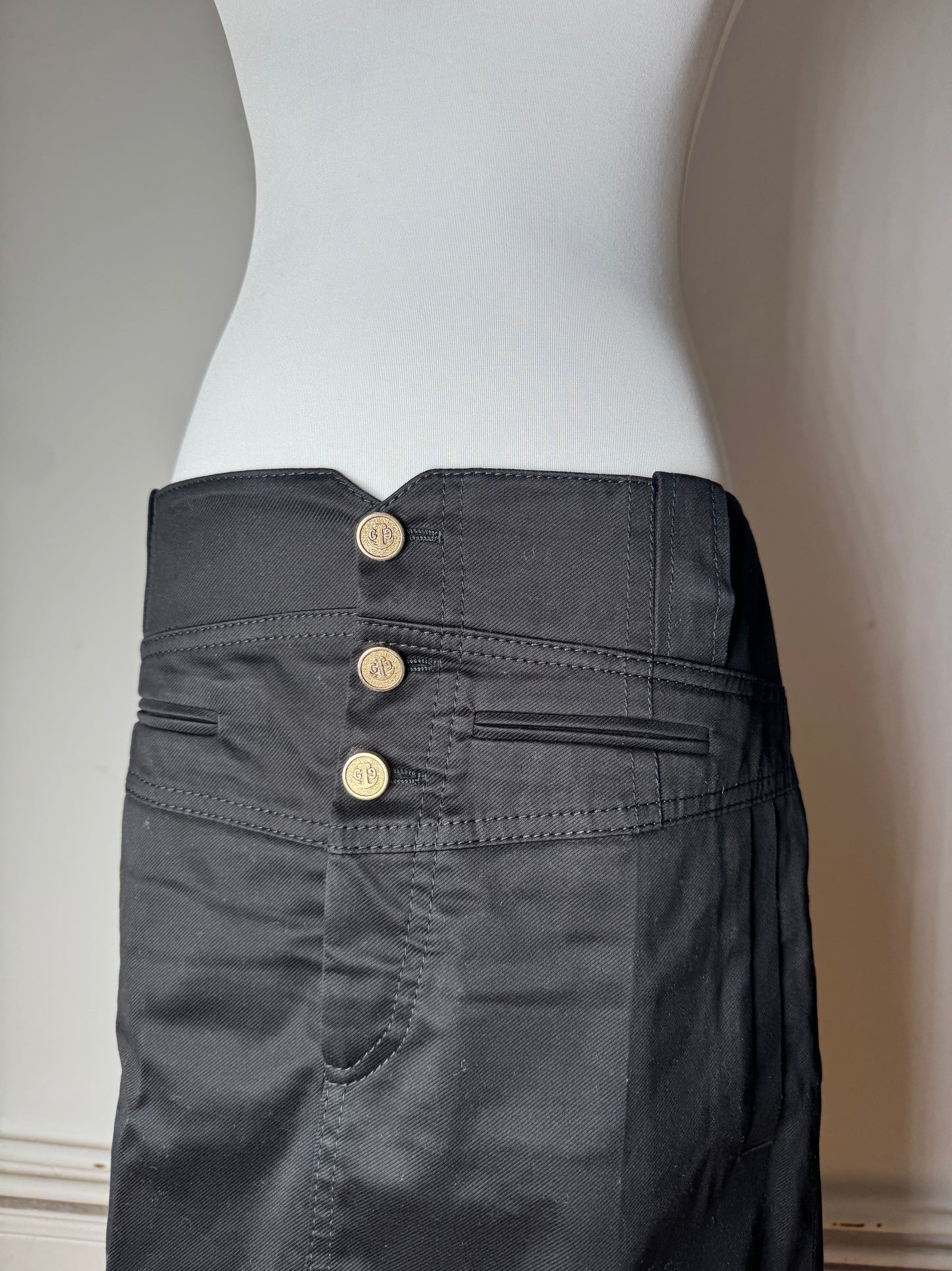Vintage Gucci Denim Skirt Black Skirt 40/L