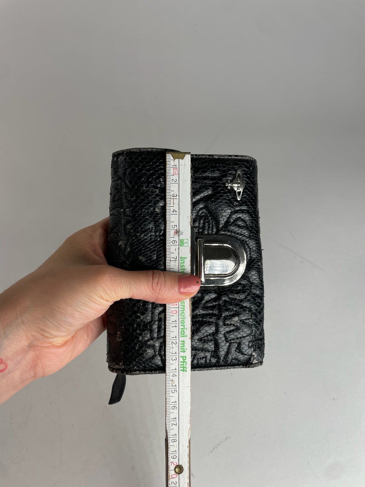 Vintage Vivienne Westwood Vegan Leather Monogram Wallet Black