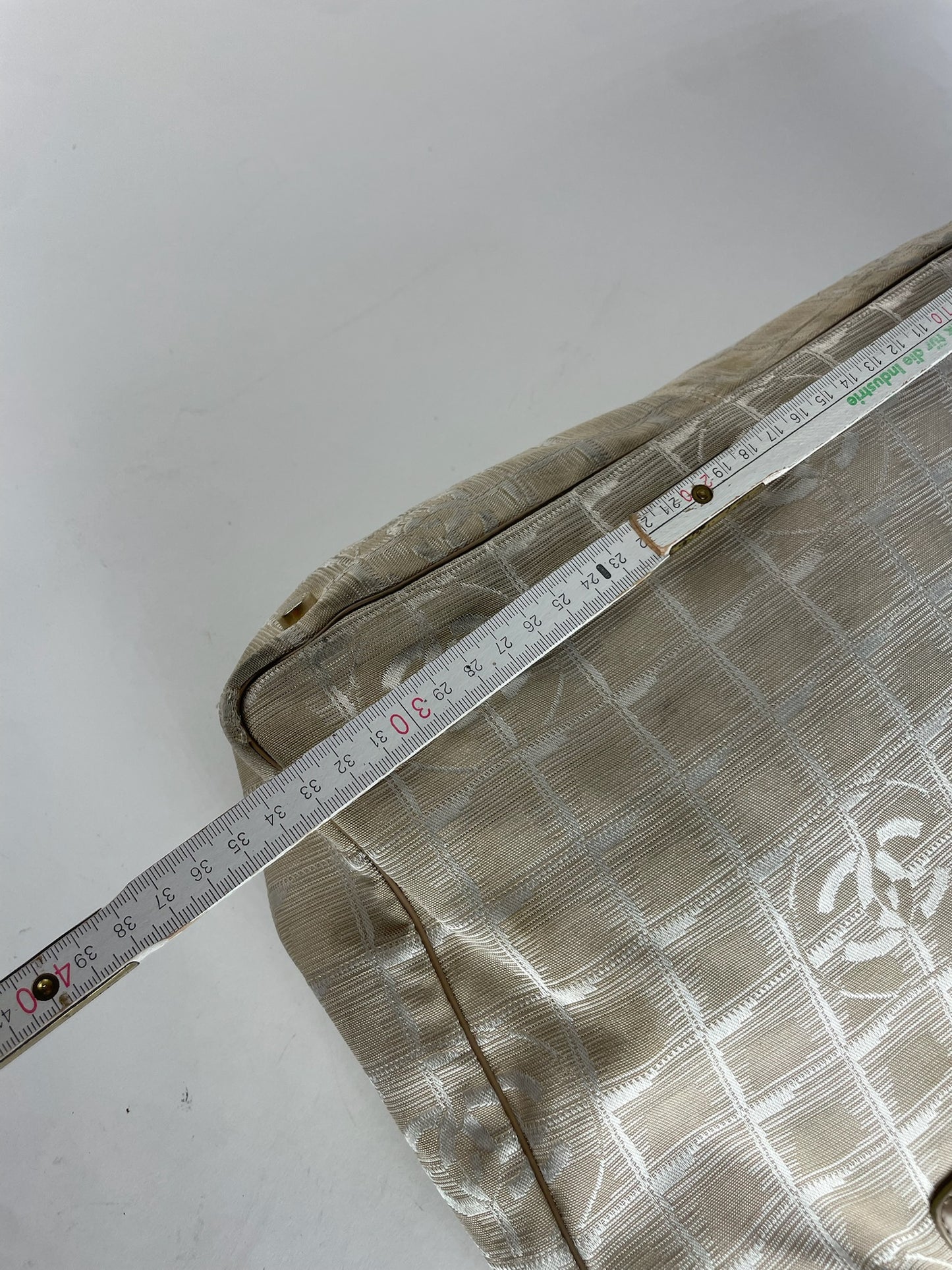 Vintage Chanel New Travel Line Tote Bag Beige Brown