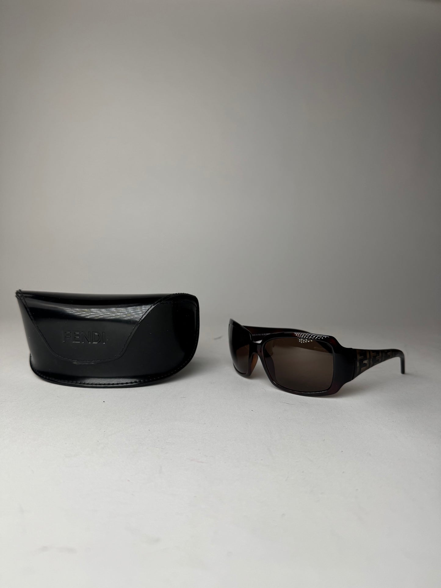 Vintage Fendi FF Monogram Sunglasses Brown