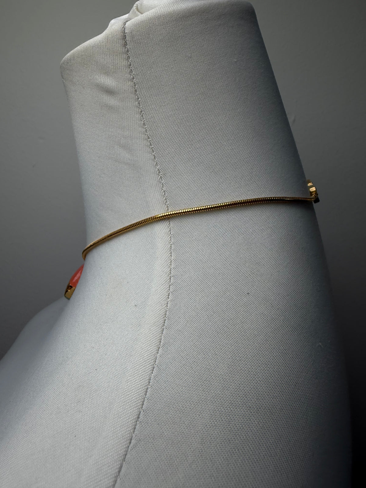 Vintage Givenchy Resin Pendant Necklace Late 1970s Coral Grey Gold
