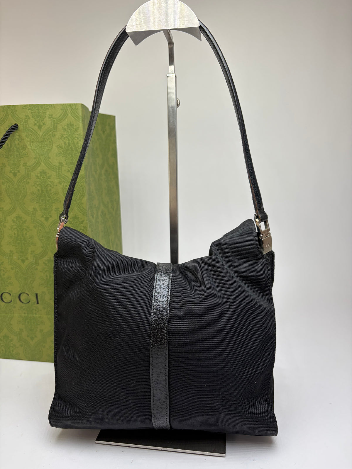 Vintage Gucci Vintage Jackie Flap Crossbody Bag Early 2000s Black