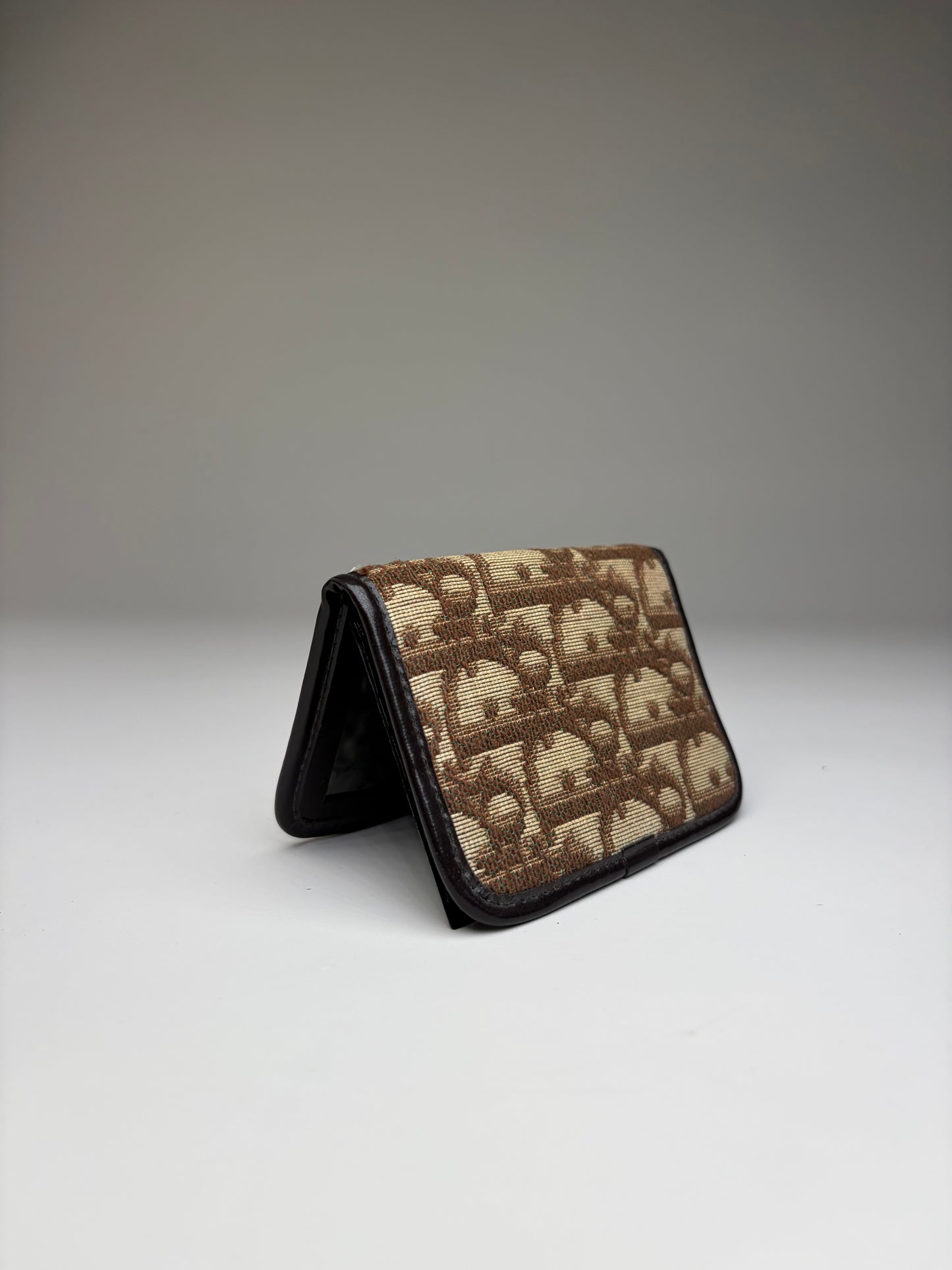Vintage Dior Trotter Monogram Bifold Wallet Beige Brown