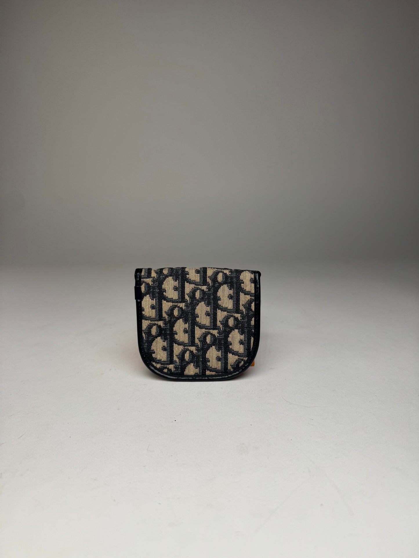 Vintage Dior Oblique Monogram Purse Beige Navy