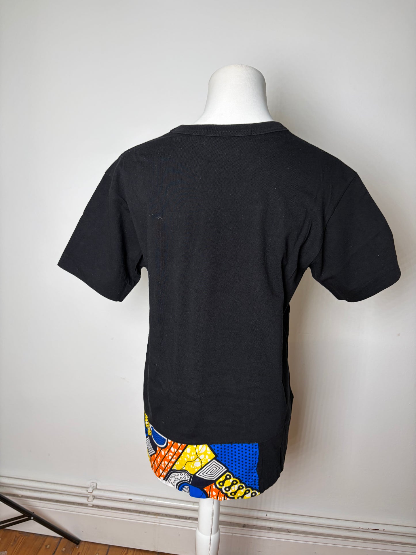 Vintage Comme Des Garcons Printed Cotton T-shirt Black Multicolor M