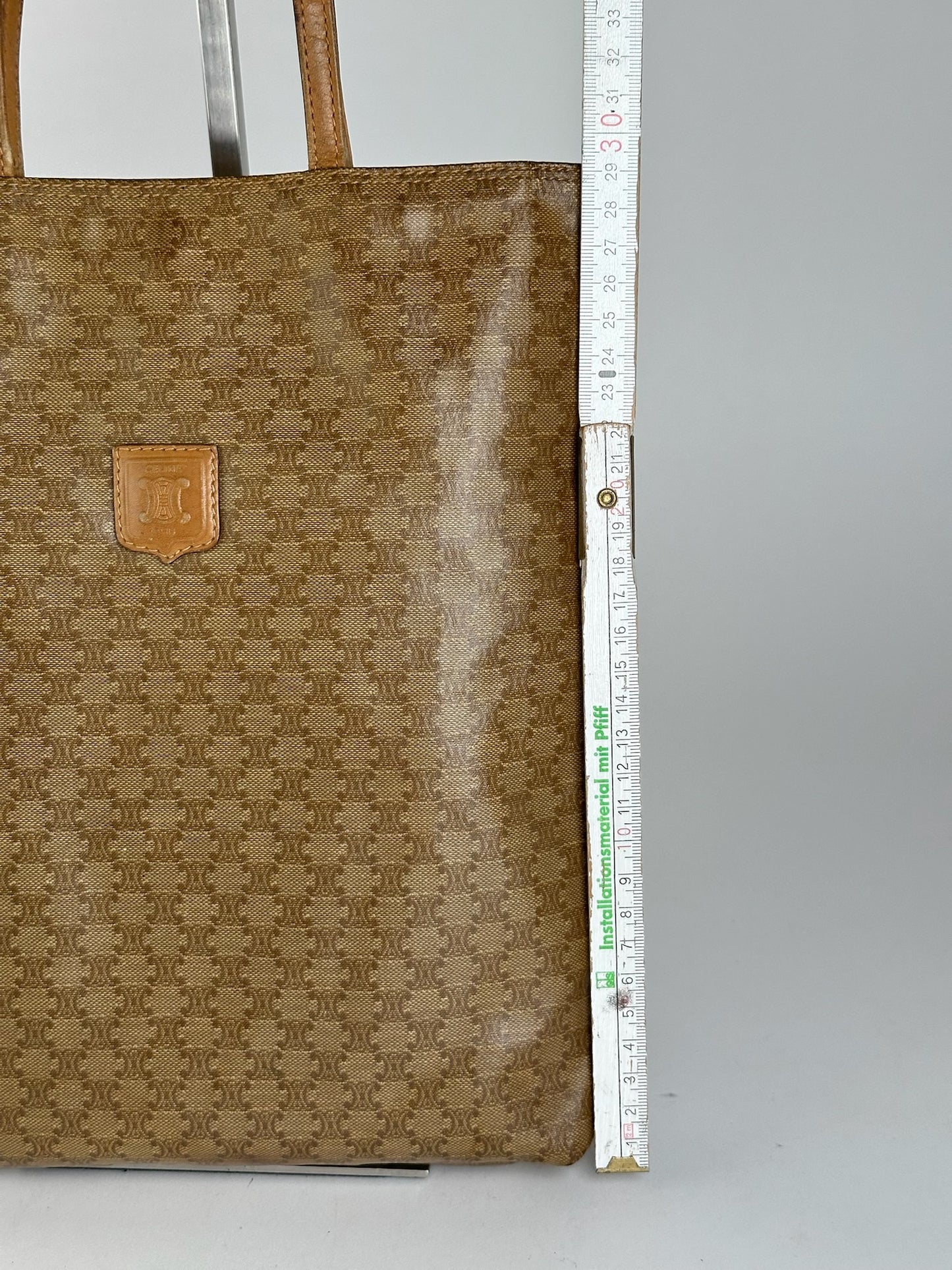 Vintage Celine Paris Mini Shopper bag Gold Brown