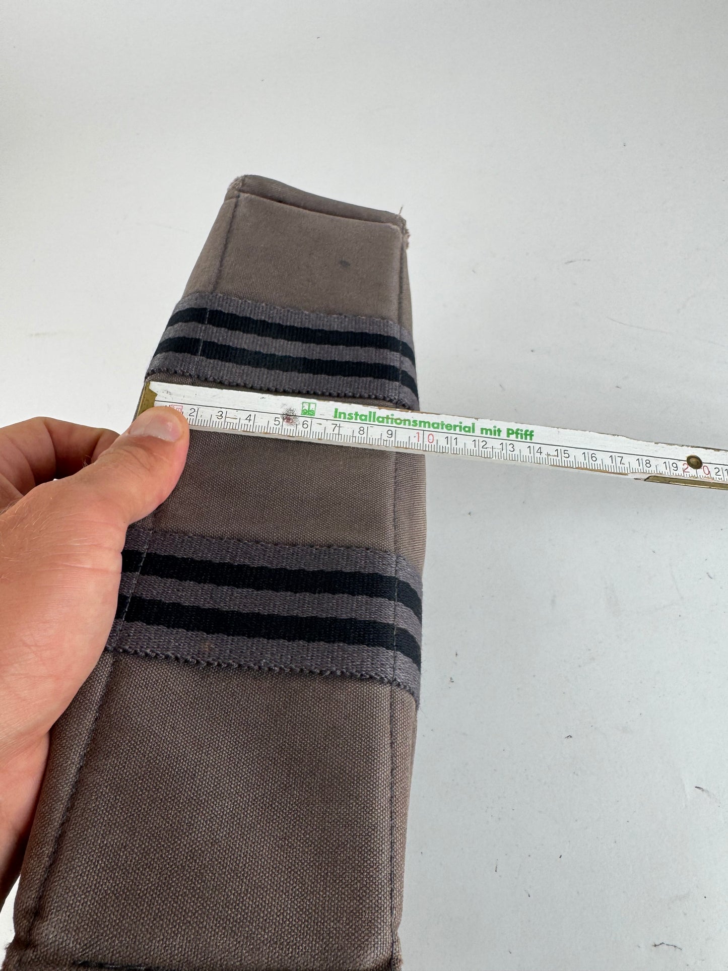 Mini sac fourre-tout vintage en coton Hermès gris