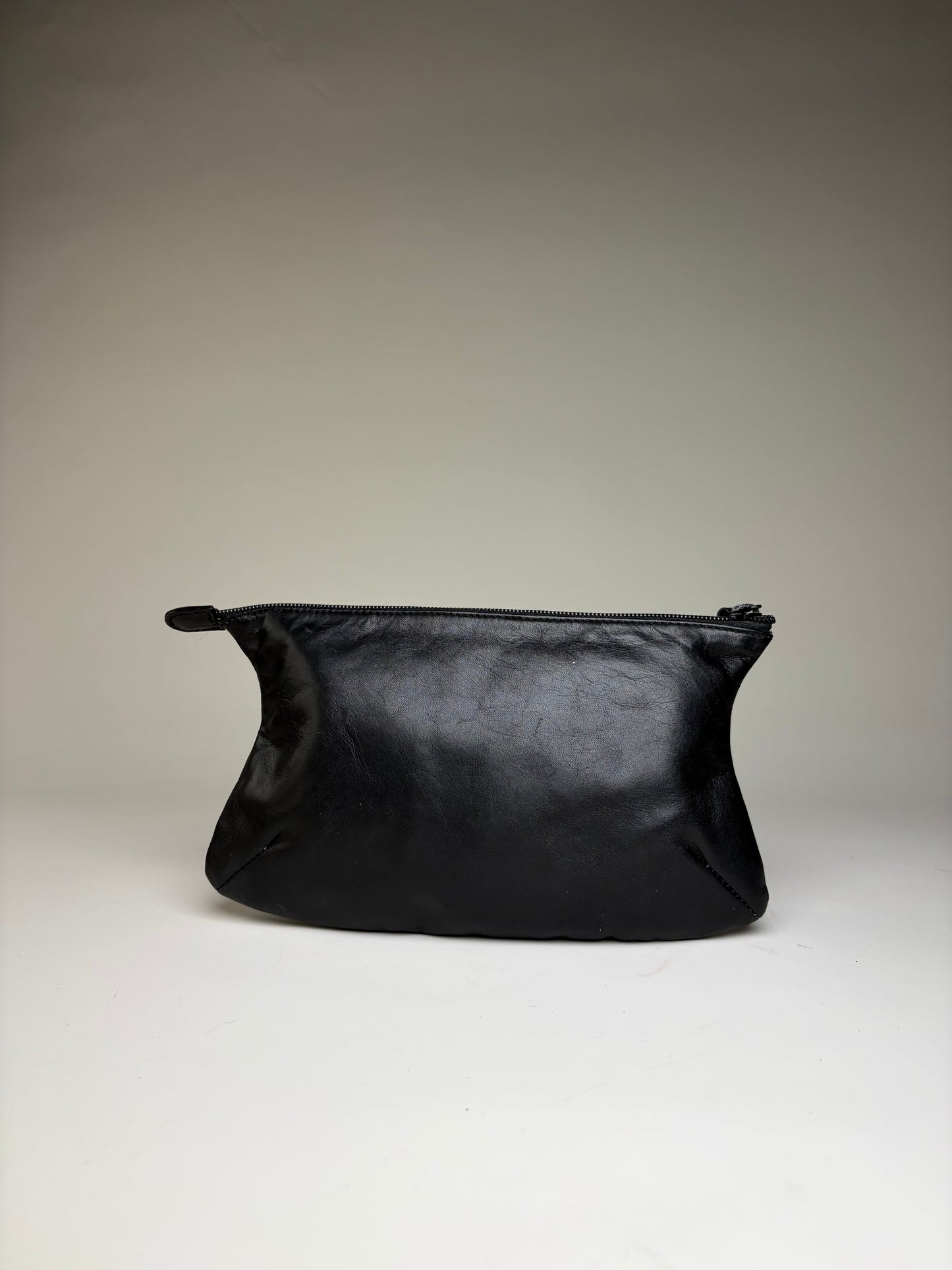 Vintage Loewe Soft Leather Pouch Black Gold
