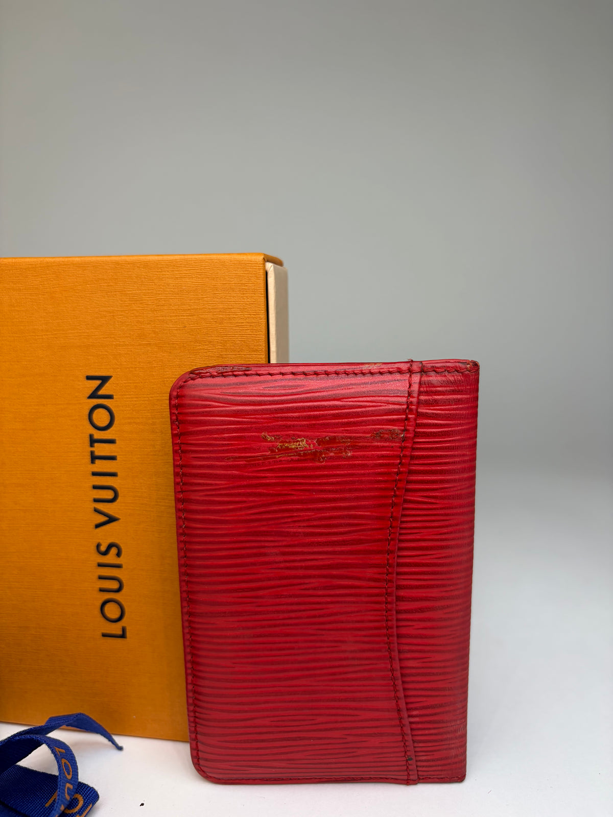 Vintage Louis Vuitton Epi Leather Bifold Wallet 2002 Red