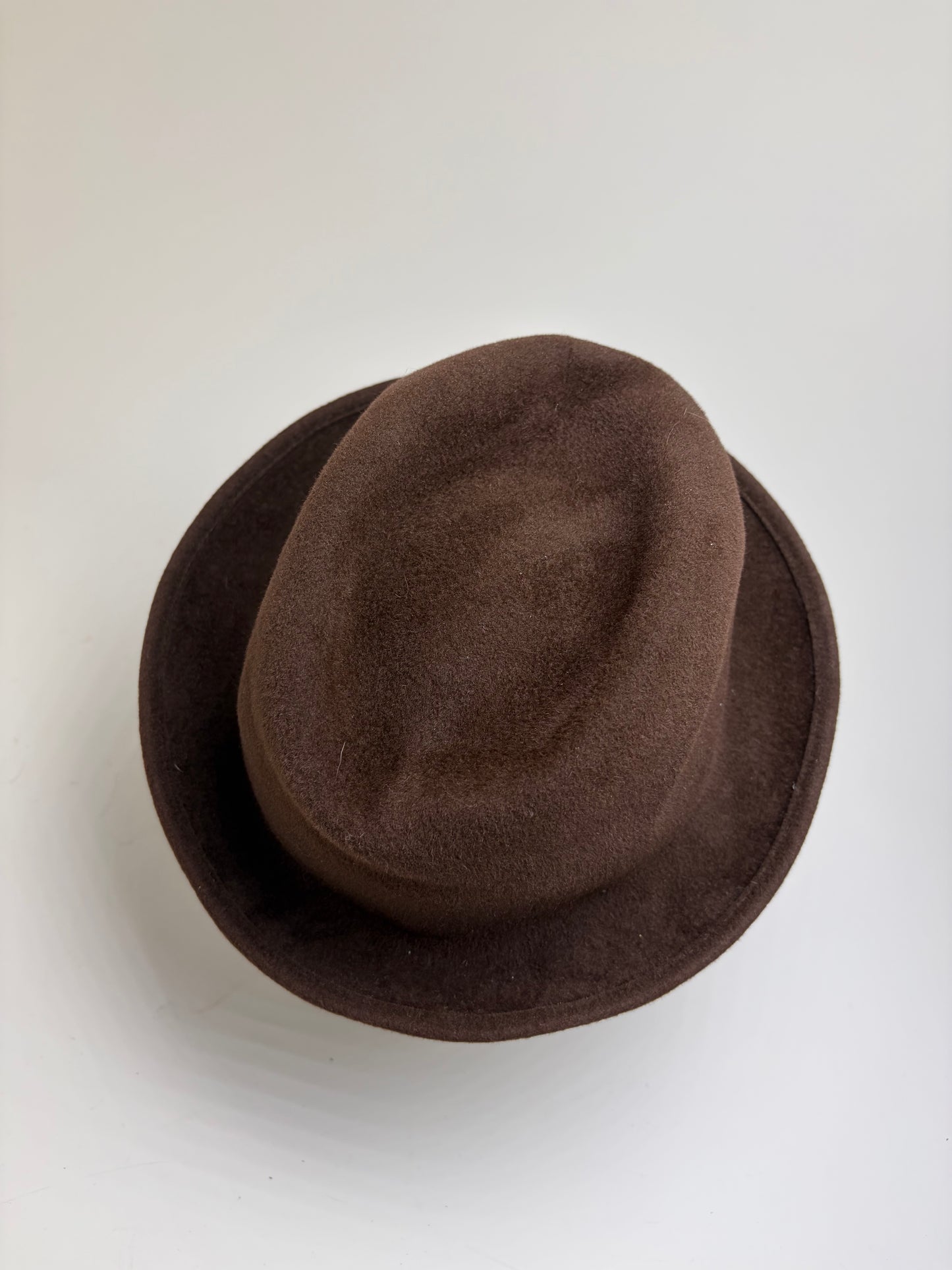 Vintage Dior Wool Fedora Hat Brown Black