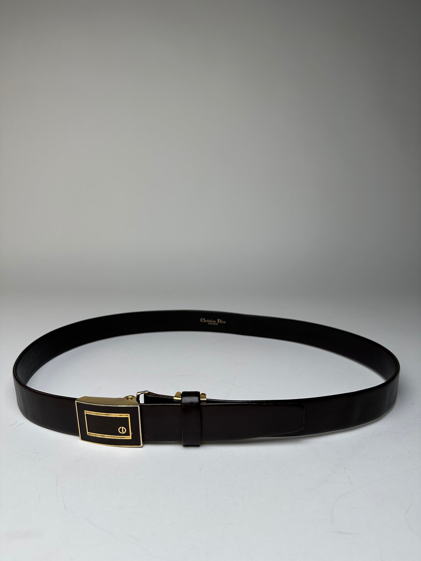 Vintage Dior Leather Belt Brown