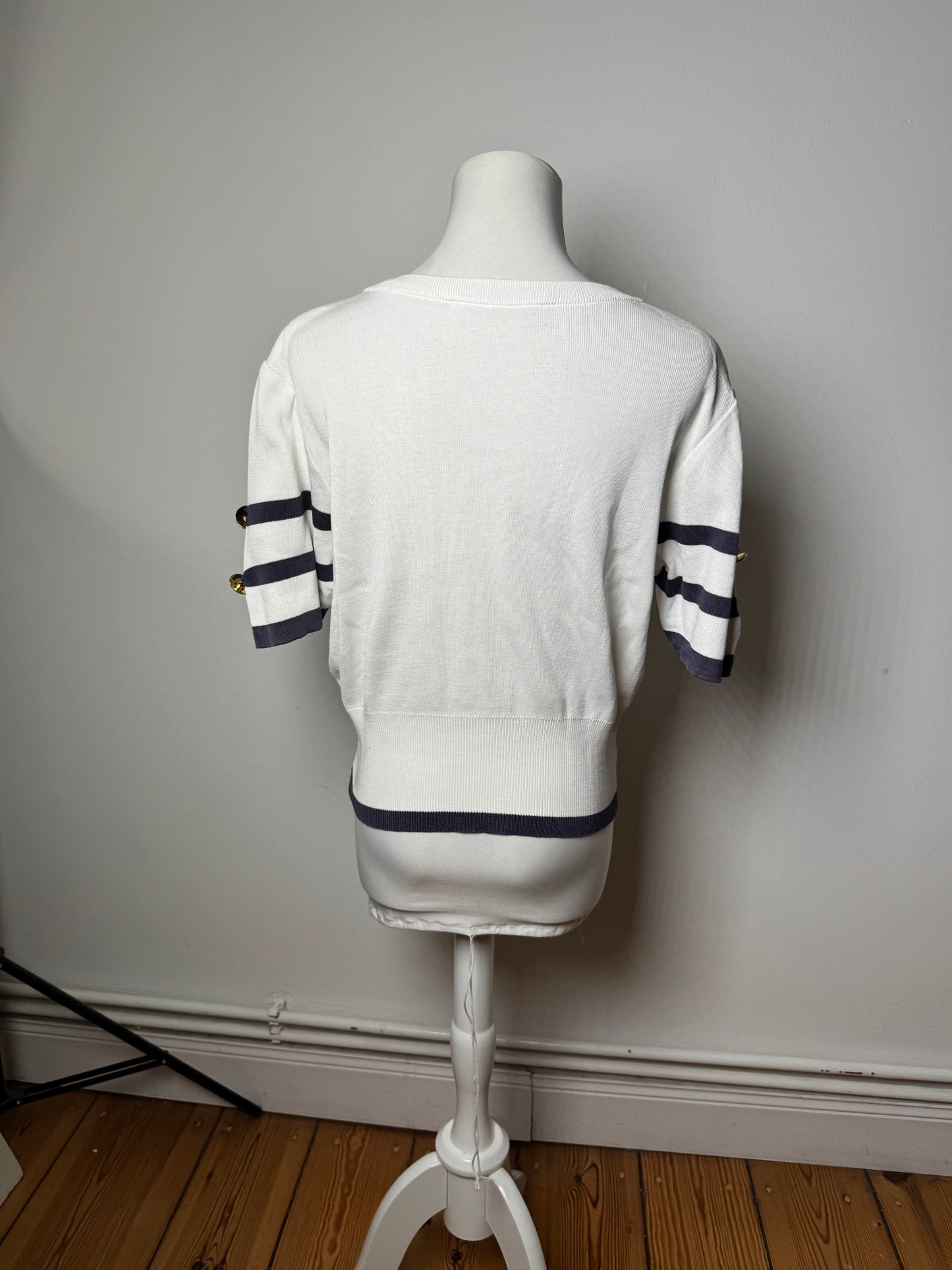 Vintage Givenchy Striped Shirt M / L black white