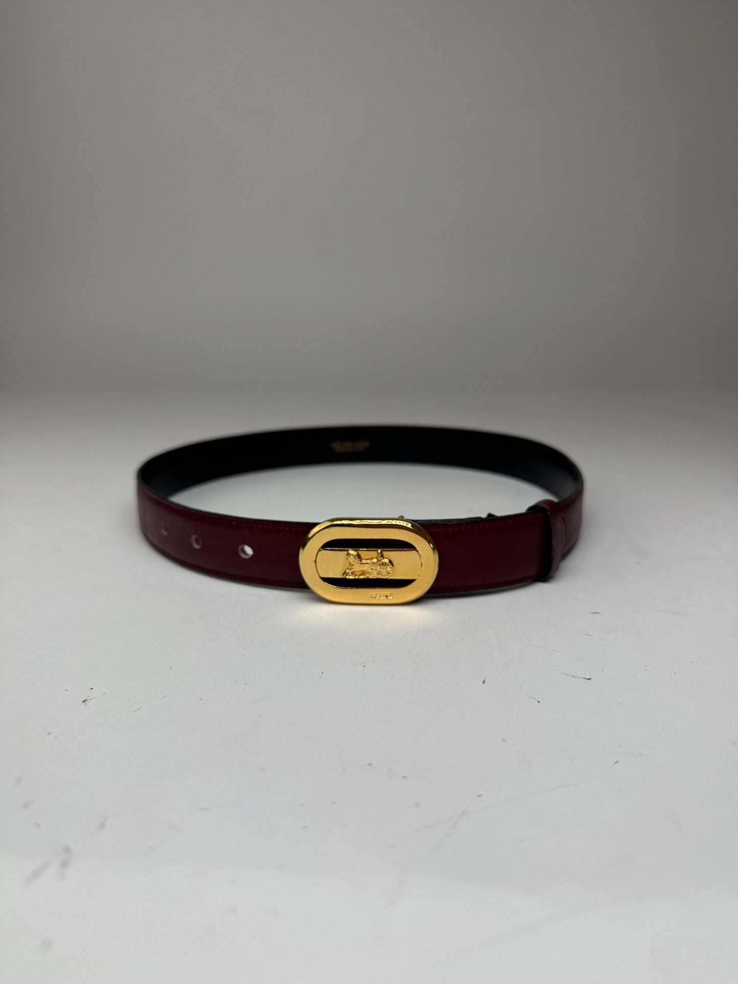 Vintage Celine Leather belt purple