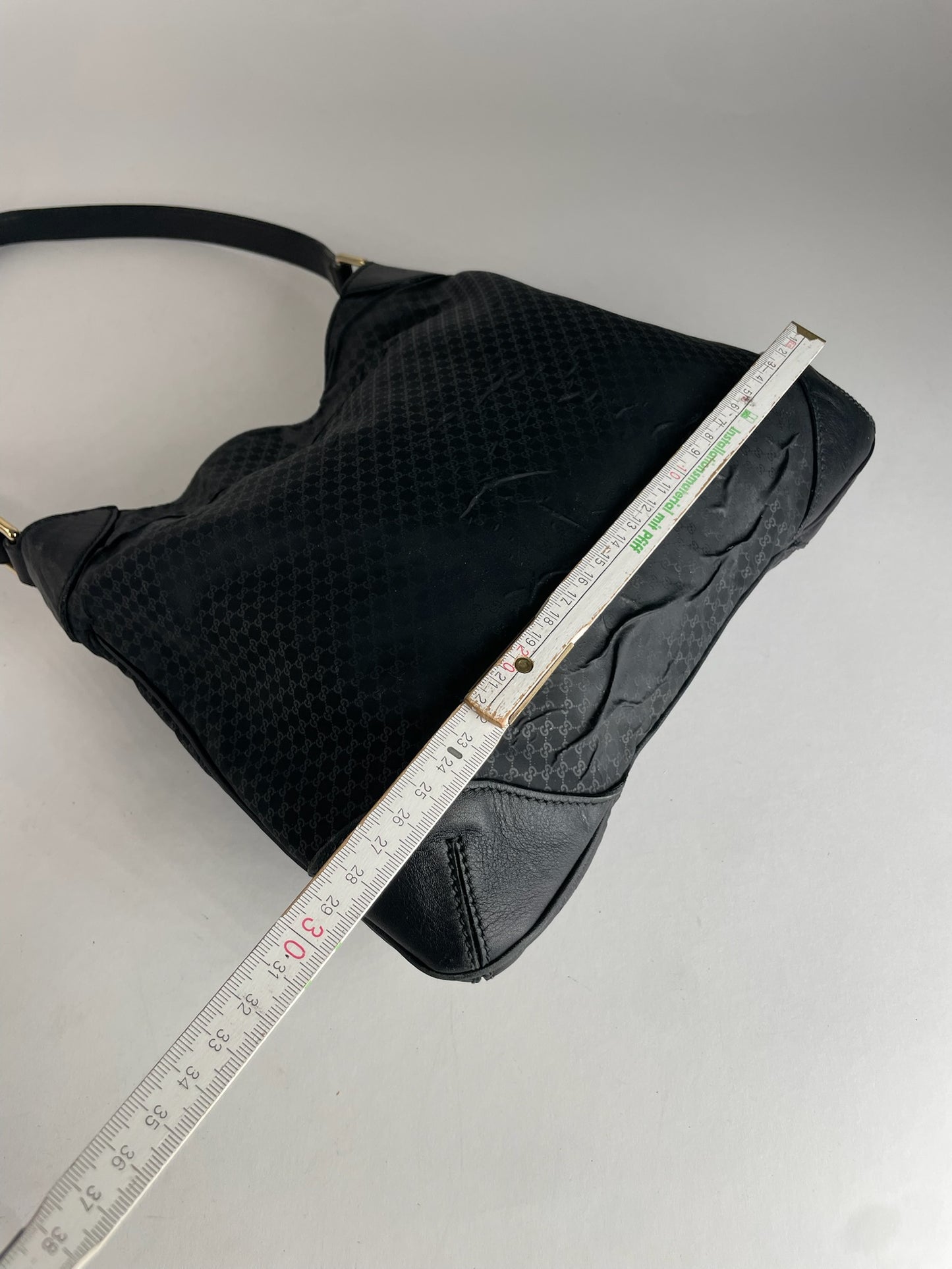 Vintage Gucci Multiway Vegan Leather Monogram Bag Black