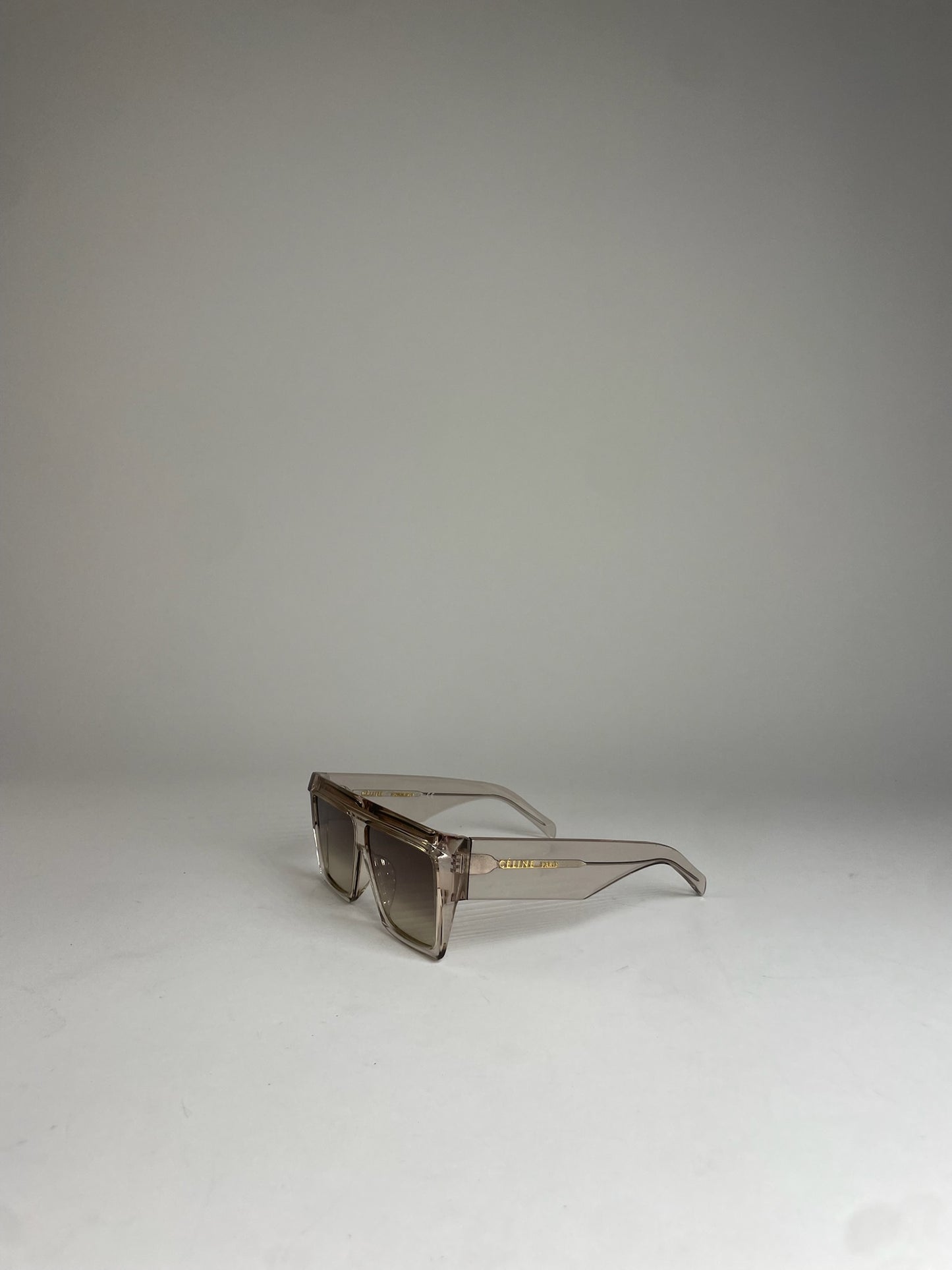 Vintage Celine Paris Oversized Sunglasses Silver