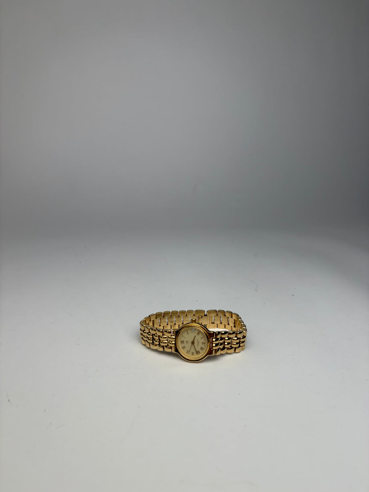 Vintage Givenchy 4G Logo Bracelet Watch Late 1980s Gold Cream