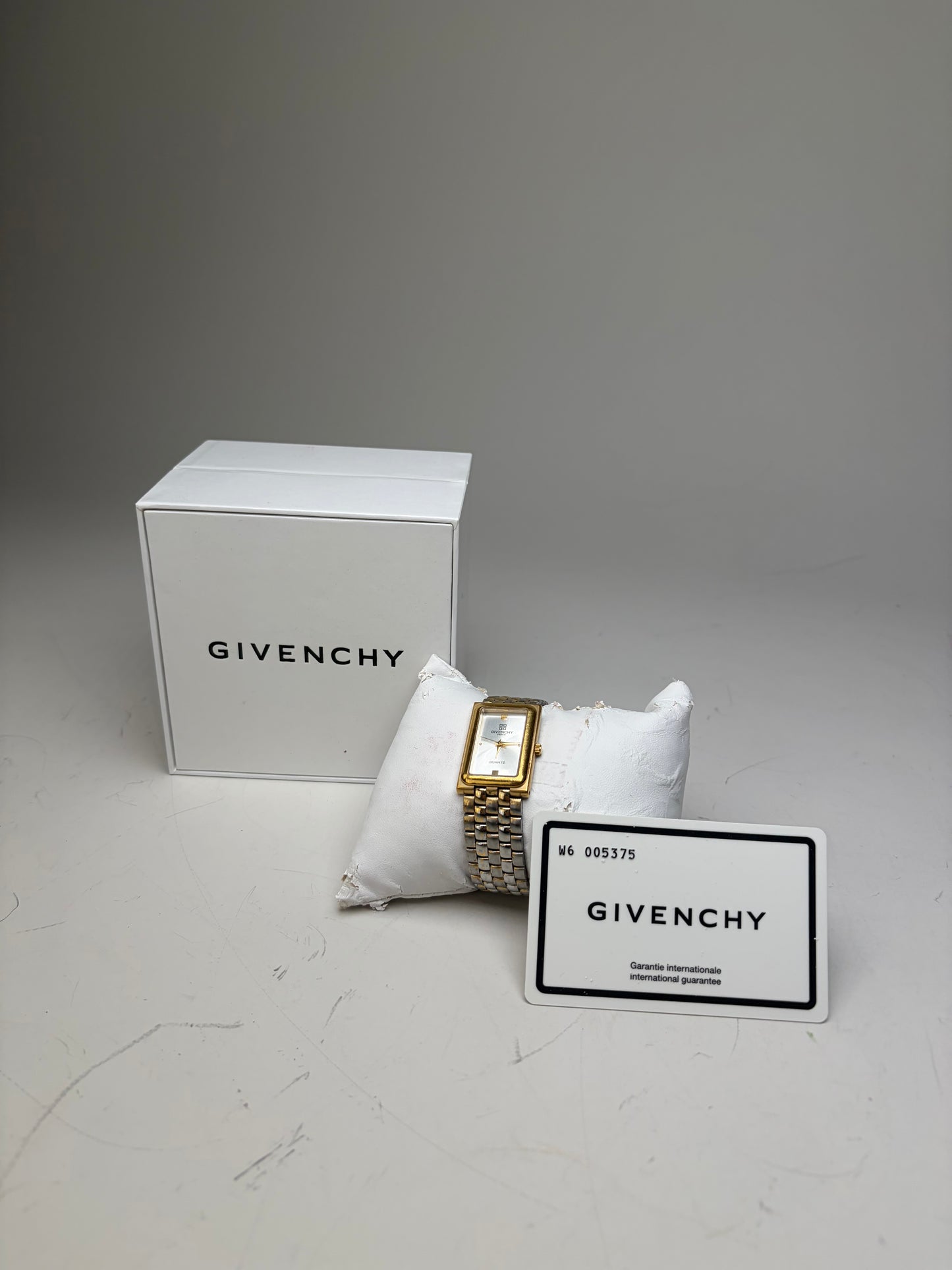 Vintage Givenchy Stainless Steel Bracelet Watch Silver Gold
