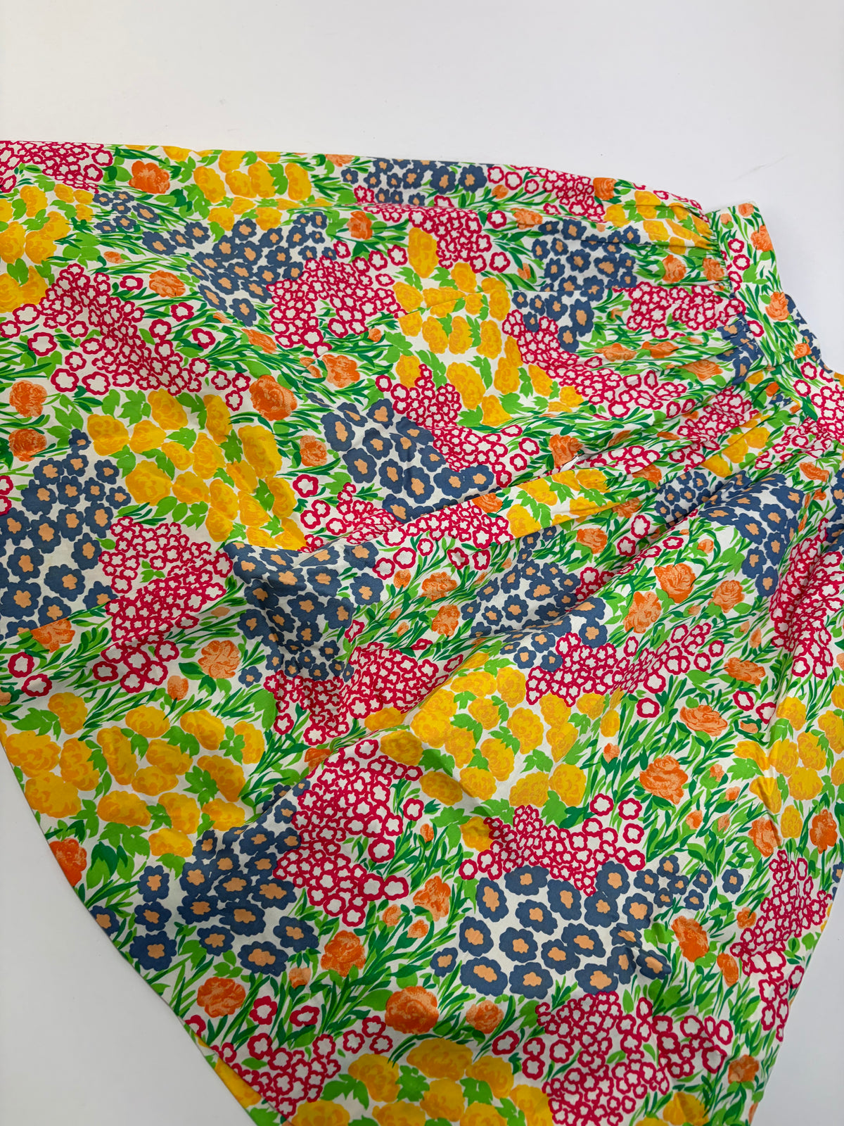 Vintage Givenchy Floral Cotton Blend A-Line Skirt Multicolor approx. XS